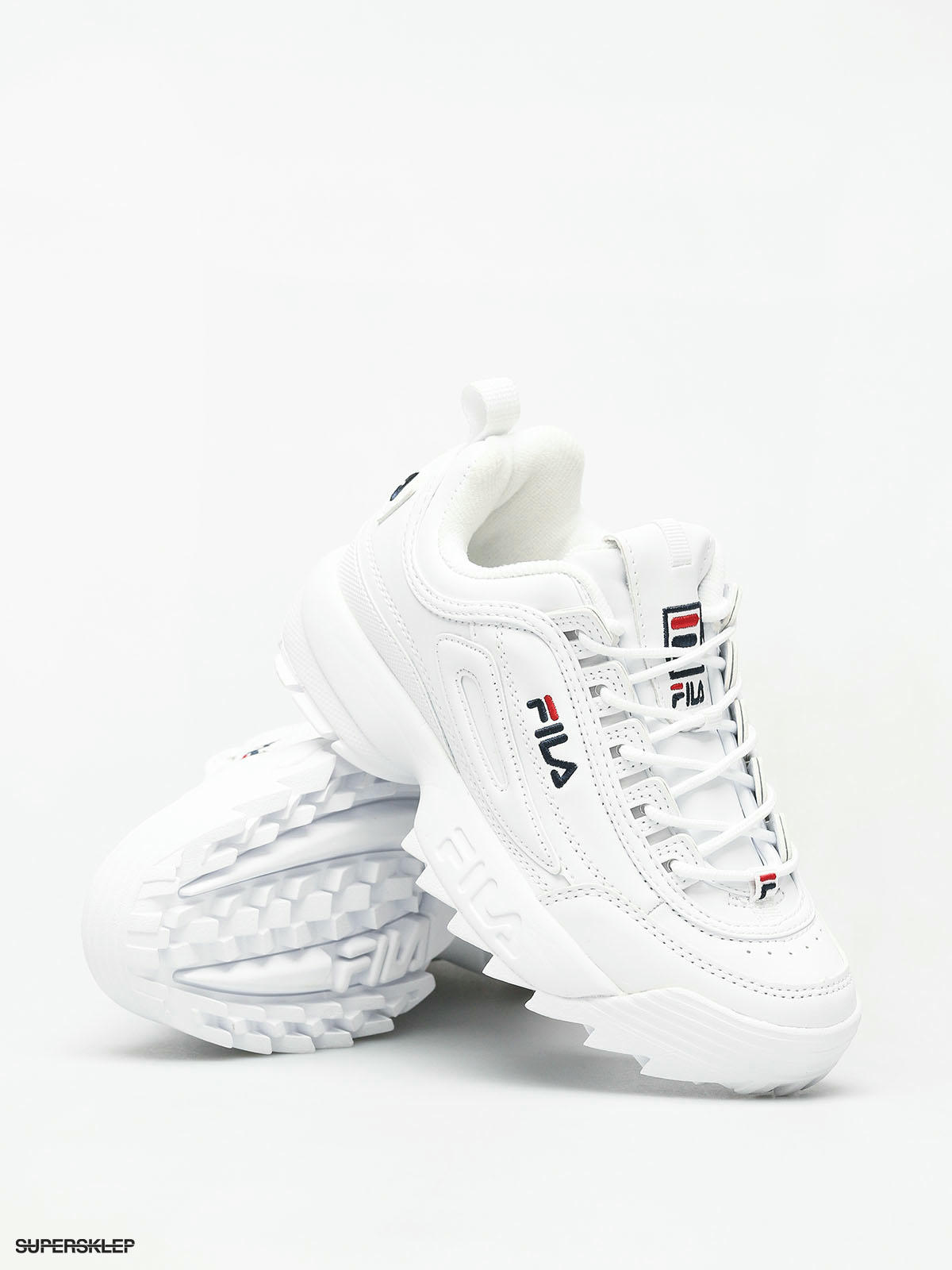 fila disruptor cb low white limelight