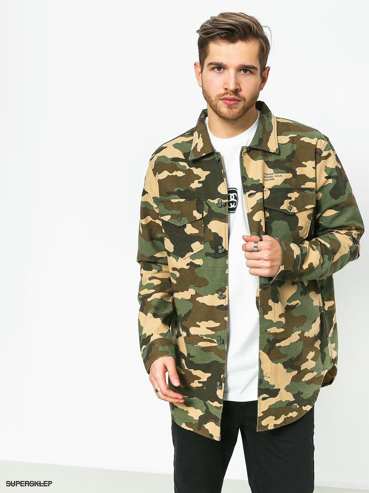 Diamond supply co clearance camo jacket