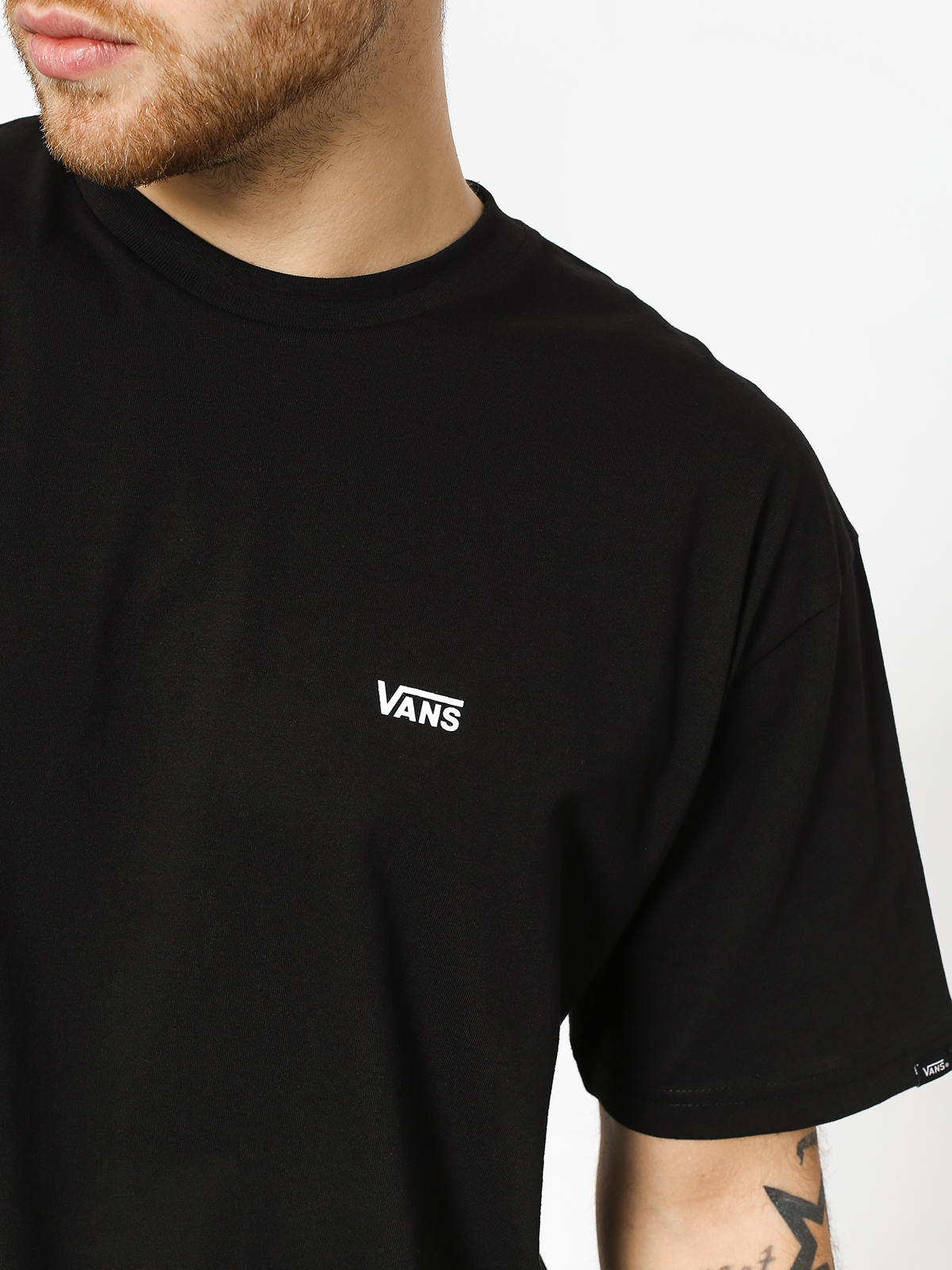 Tričko Vans Left Chest Logo (black/white)