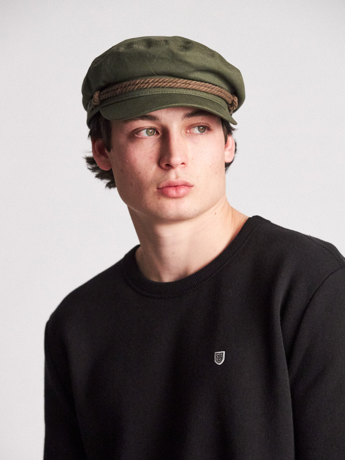 Klobúk so šiltom Brixton Bosmanka Fiddler ZD (military olive)