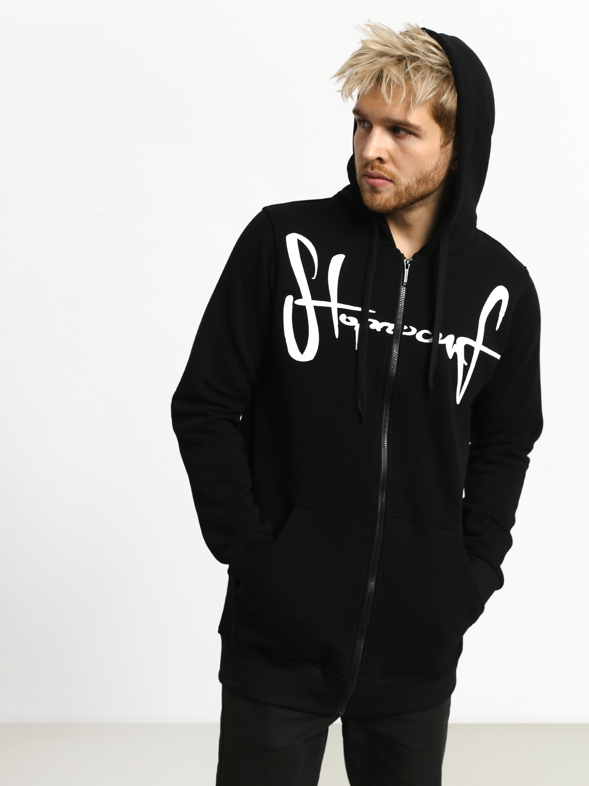 Mikina s kapucňou Stoprocent Base Tag ZHD (black)