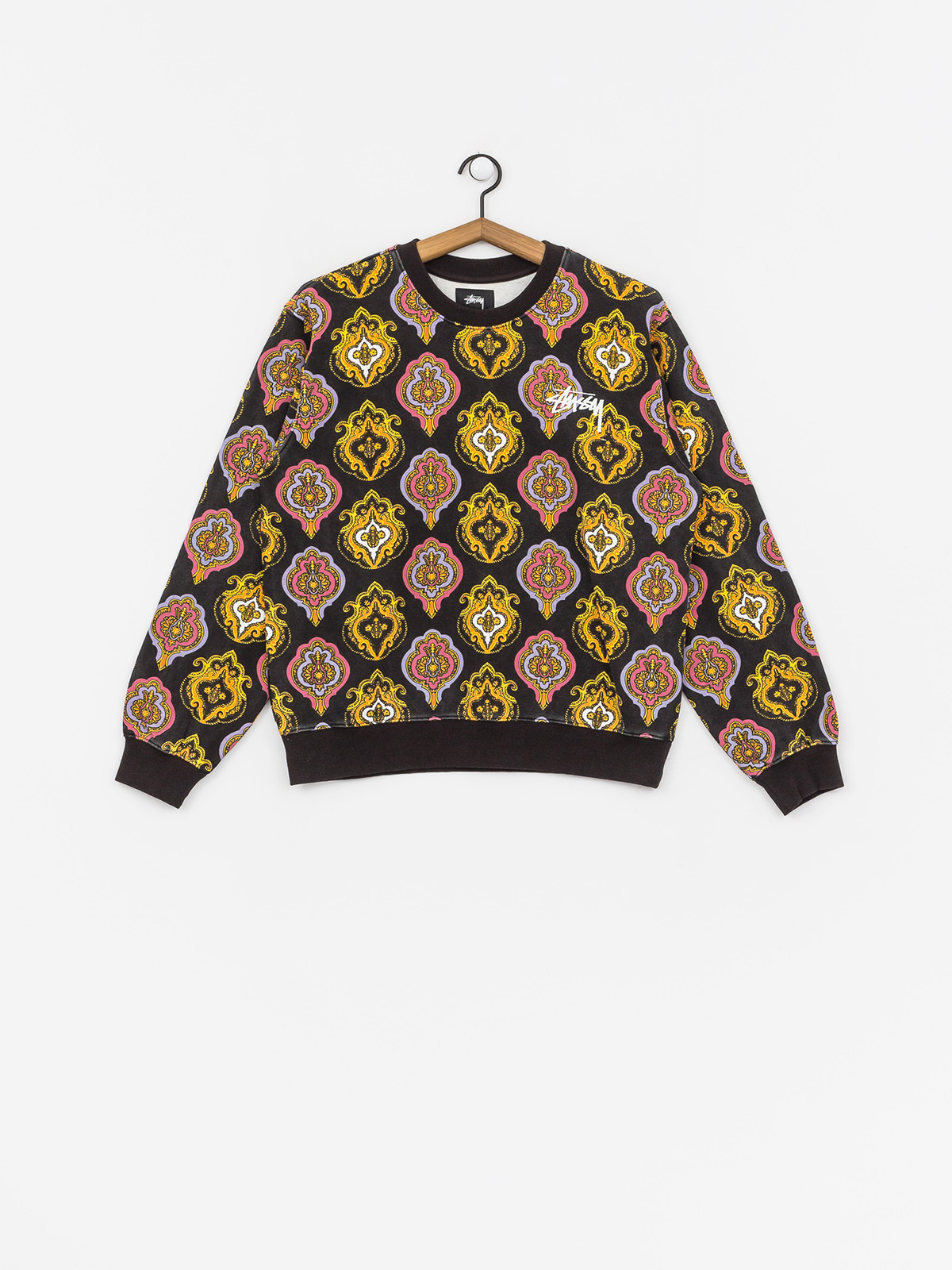 Stussy wendel paisley 2025 crew neck sweatshirt