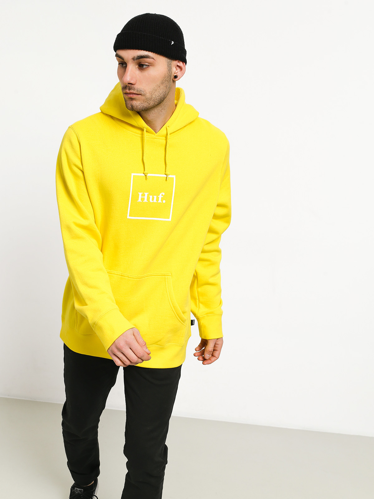 Mikina s kapucňou HUF Box Logo HD (aurora yellow)