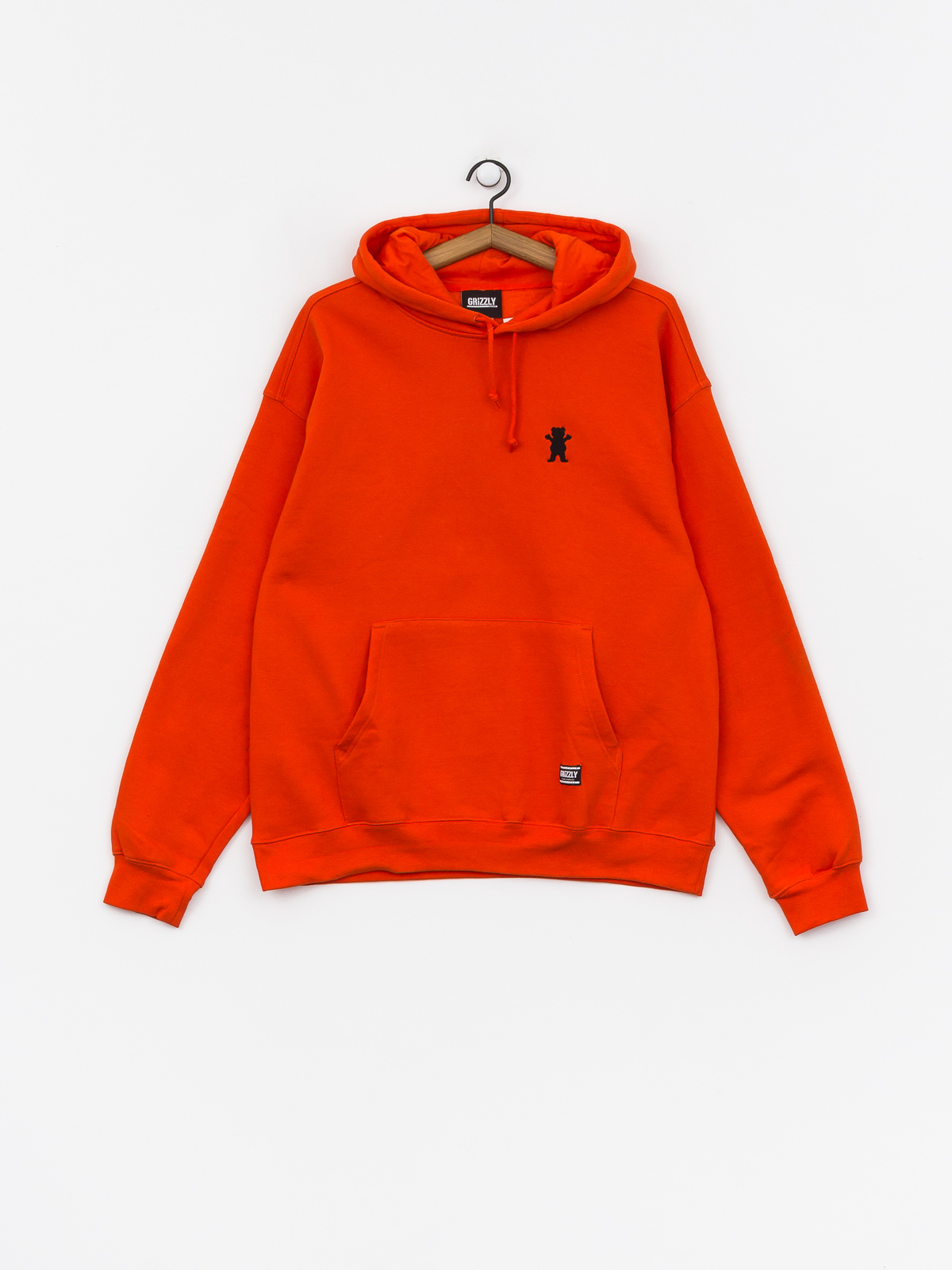 Mikina s kapucňou Grizzly Griptape Og Bear Embroidered HD (safety orange)