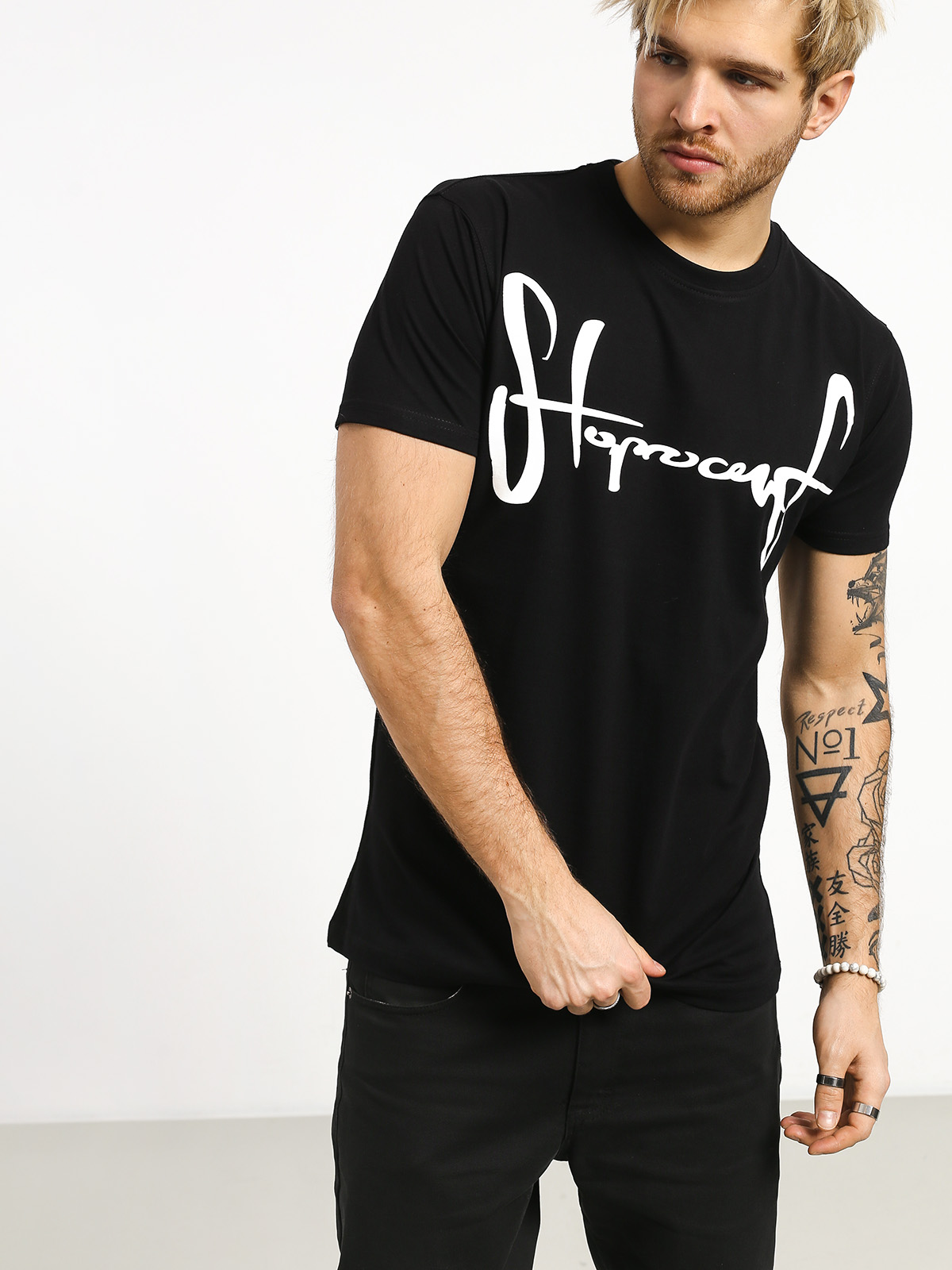 Tričko Stoprocent Base Tag (black/white)
