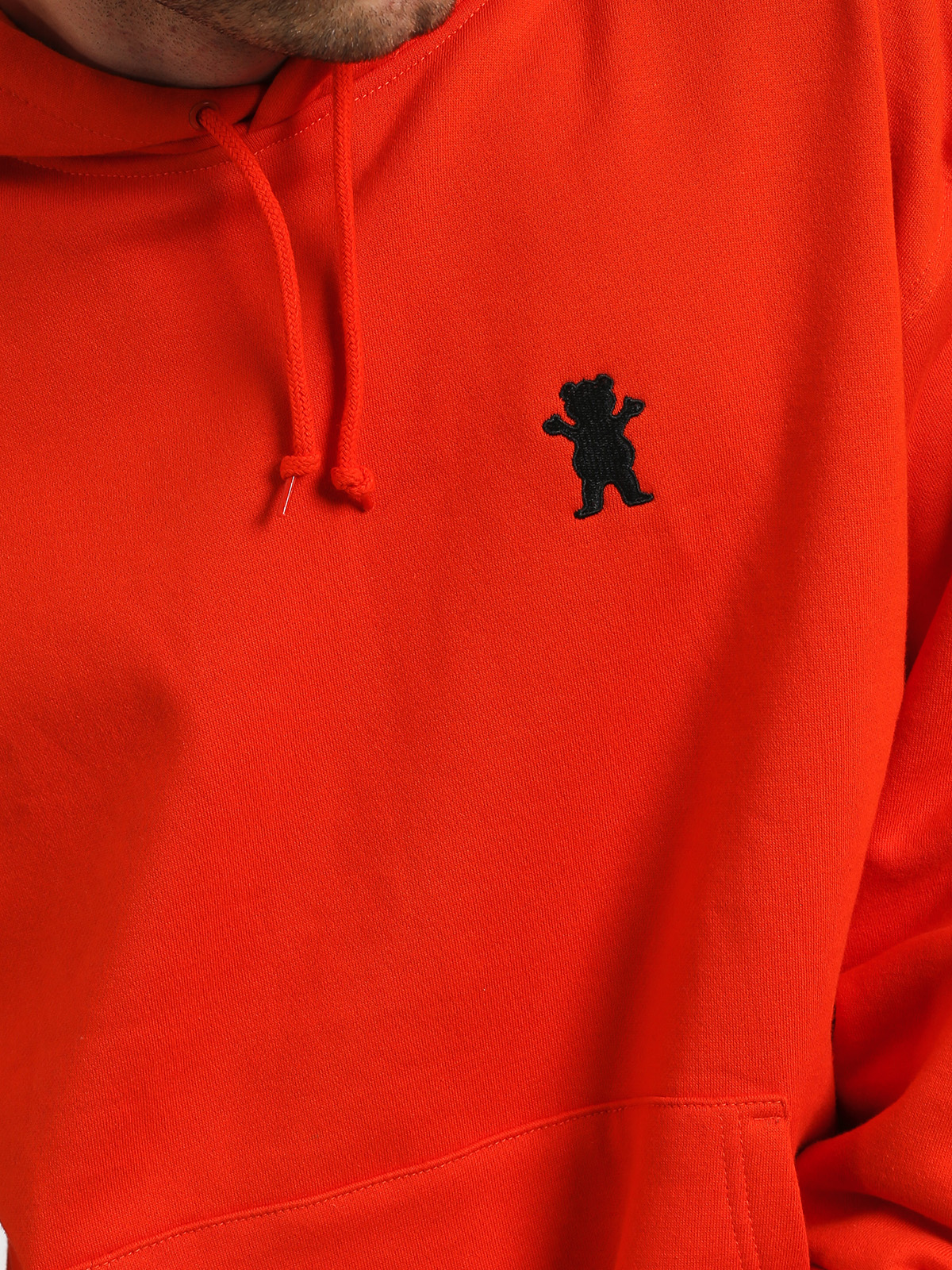 Mikina s kapucňou Grizzly Griptape Og Bear Embroidered HD (safety orange)