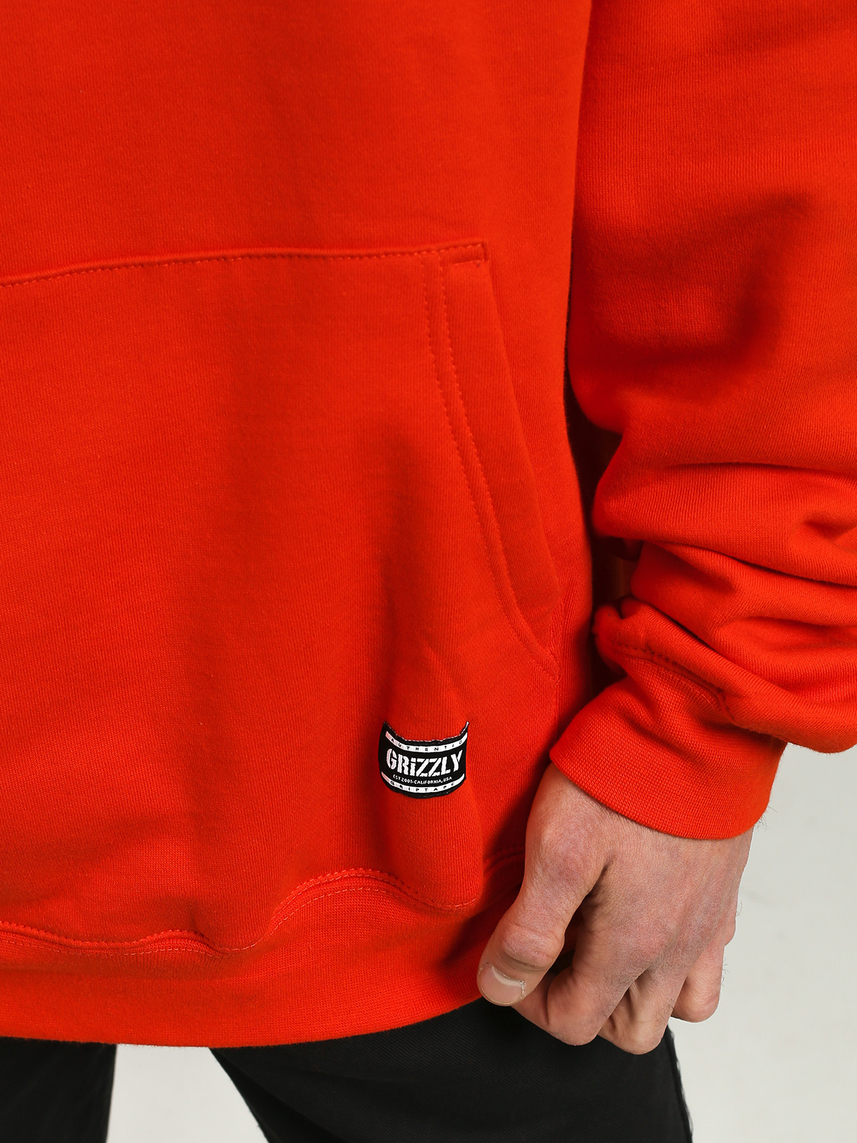 Mikina s kapucňou Grizzly Griptape Og Bear Embroidered HD (safety orange)