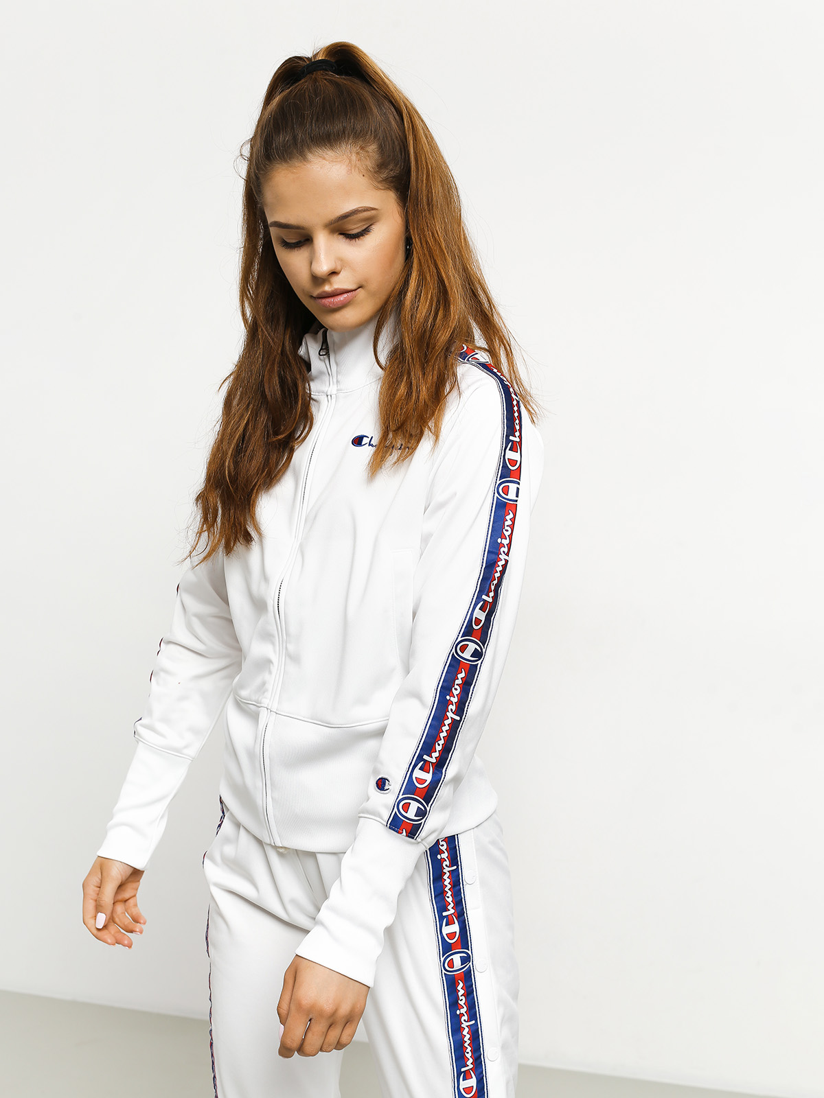 Mikina Champion Premium High Neck Sweatshirt Wmn (wht)