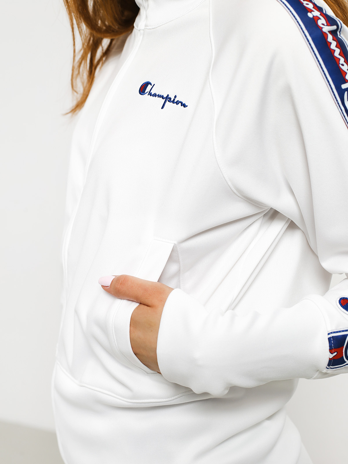 Mikina Champion Premium High Neck Sweatshirt Wmn (wht)