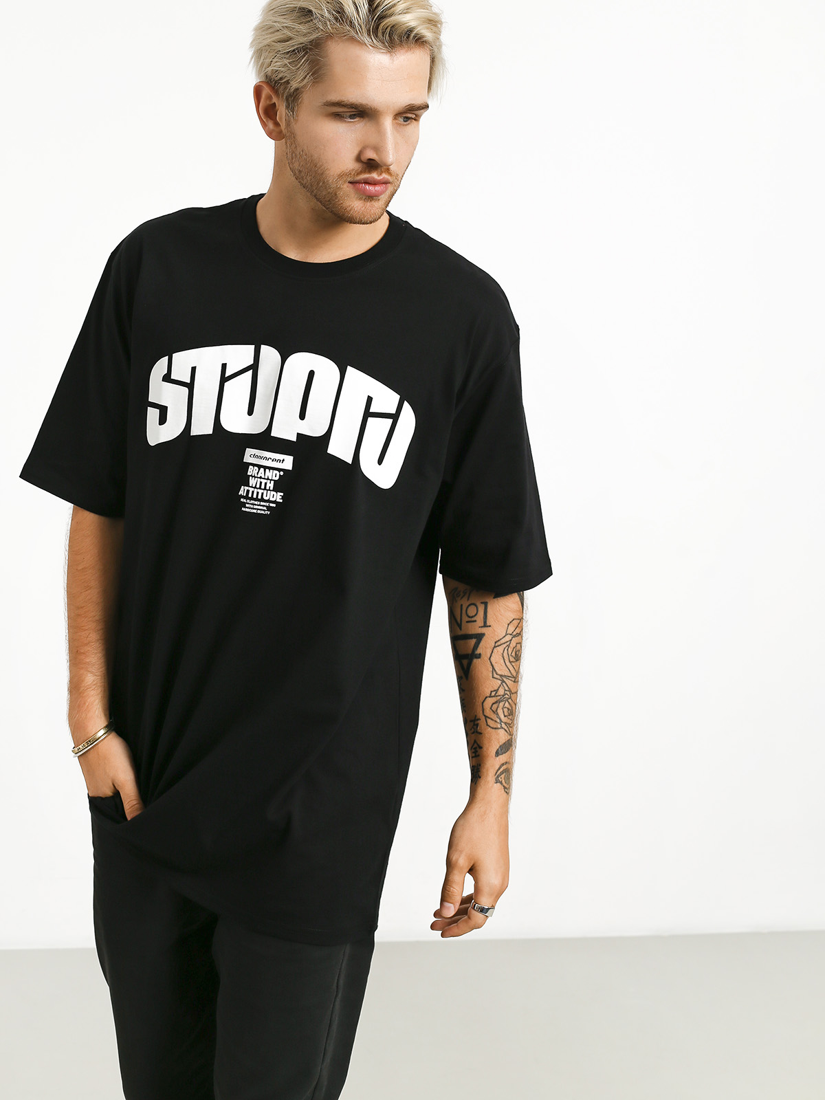 Tričko Stoprocent Future Retro (black)