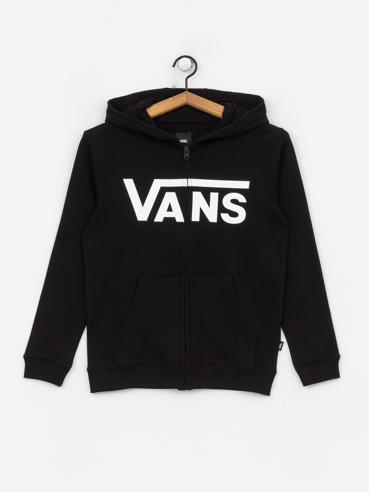 Mikina s kapucňou Vans Classic Jr ZHD (black/white)