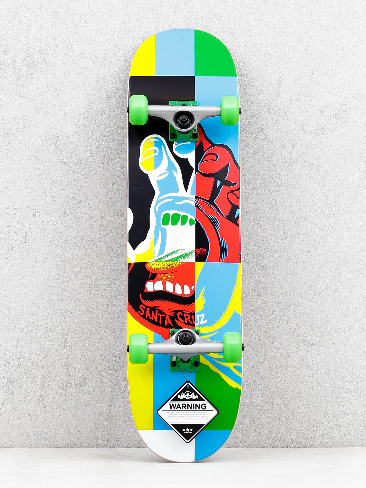 Skateboard Santa Cruz Hand Blocker (blue/green)