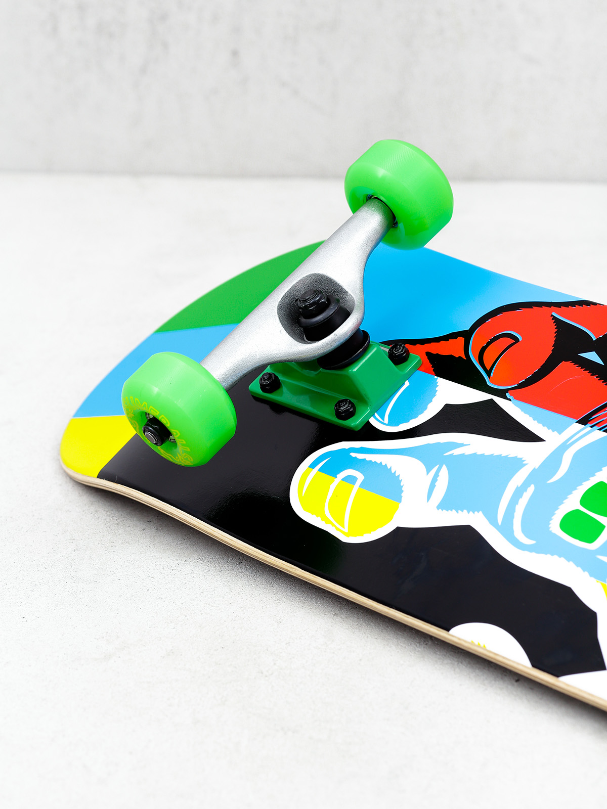 Skateboard Santa Cruz Hand Blocker (blue/green)