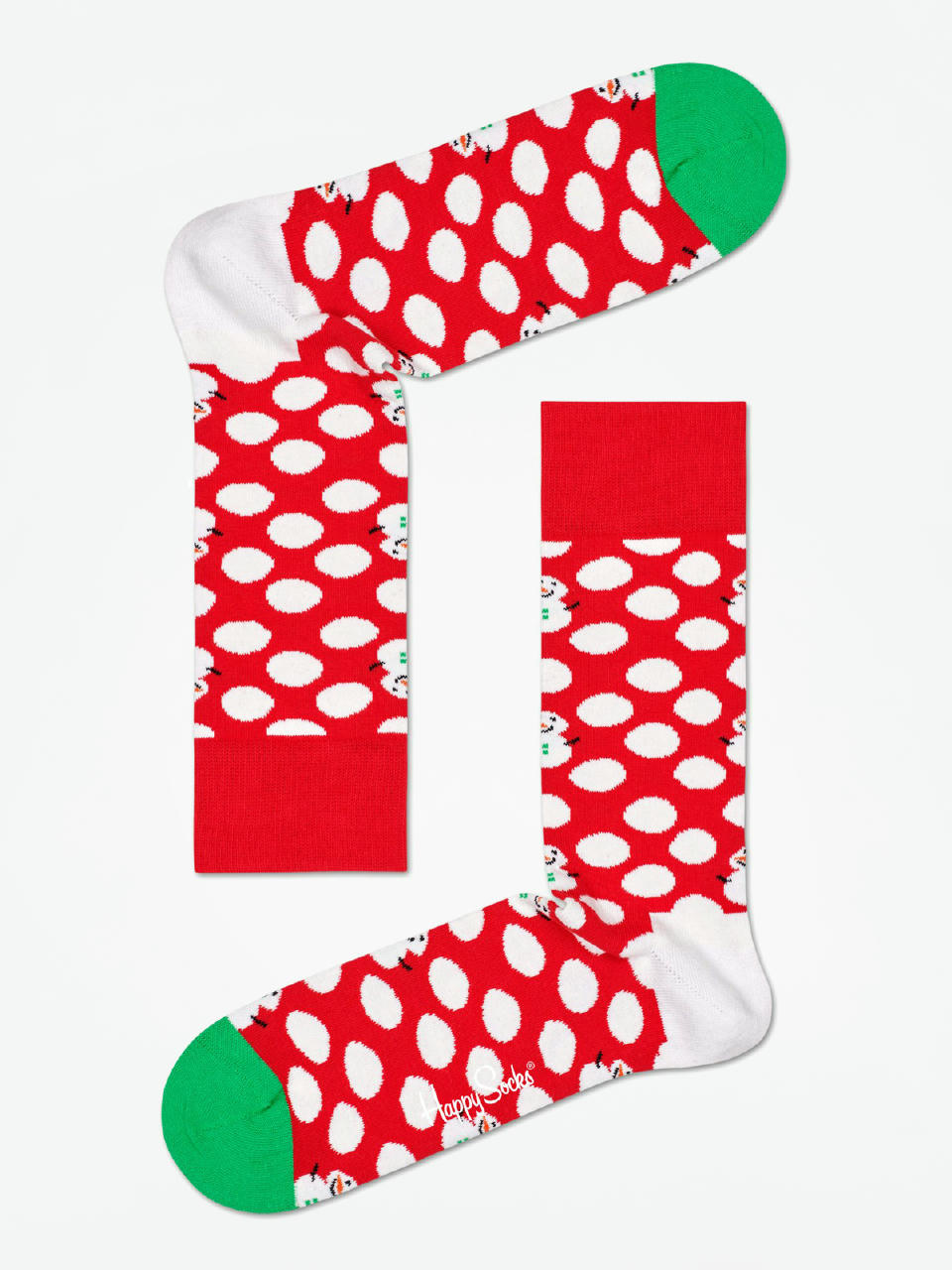 Ponožky Happy Socks Big Dot Snowman (red/white)