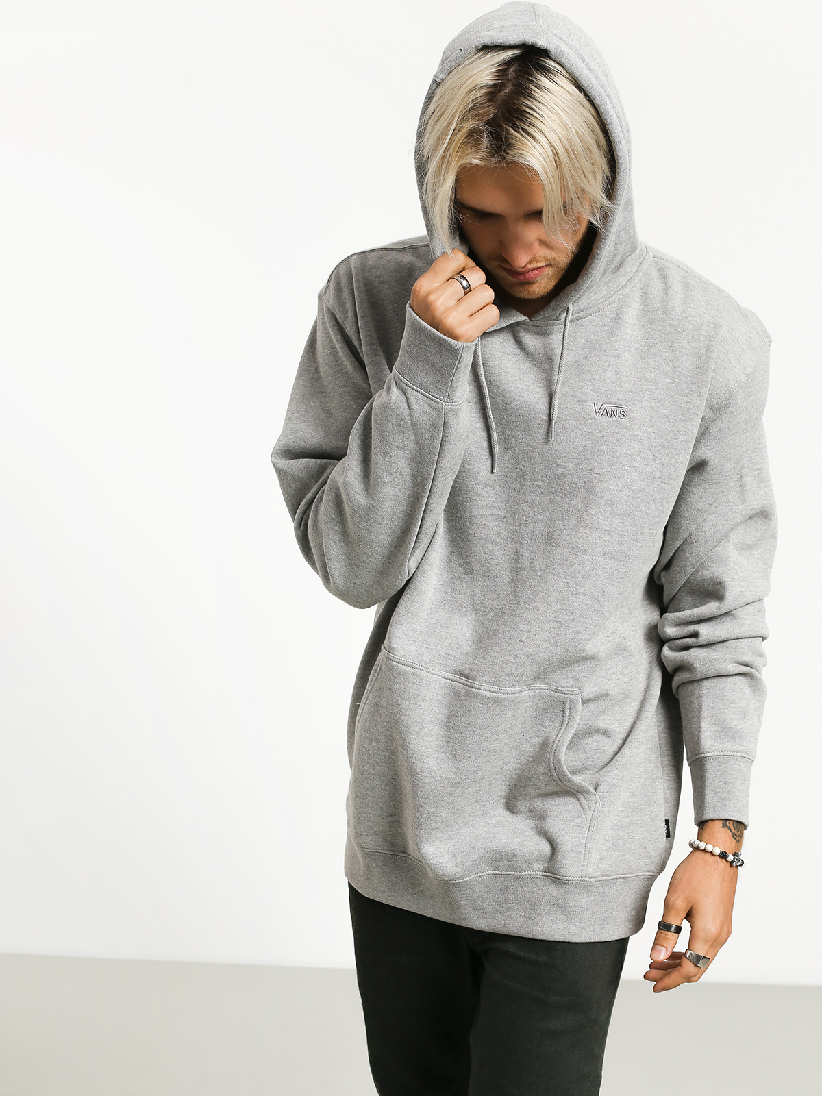 Mikina s kapucňou Vans Basic HD (cement heather)