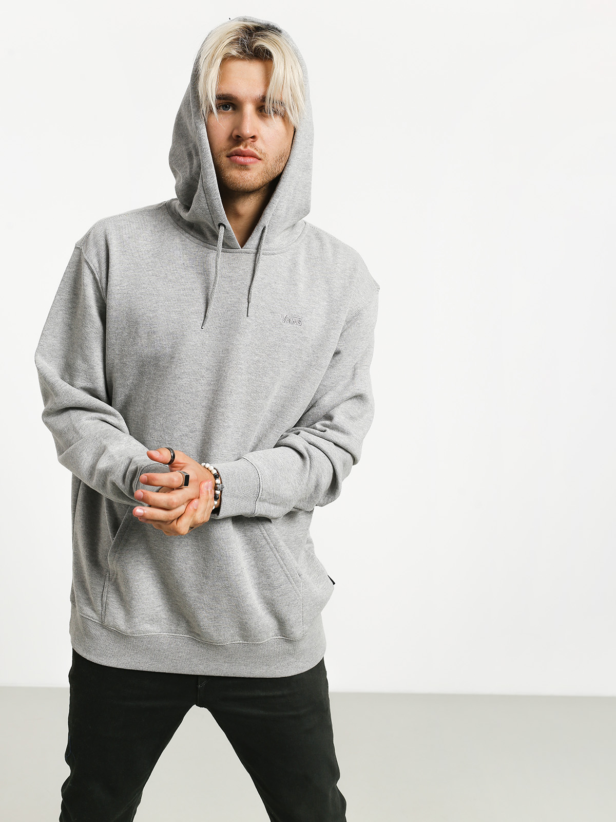 Mikina s kapucňou Vans Basic HD (cement heather)