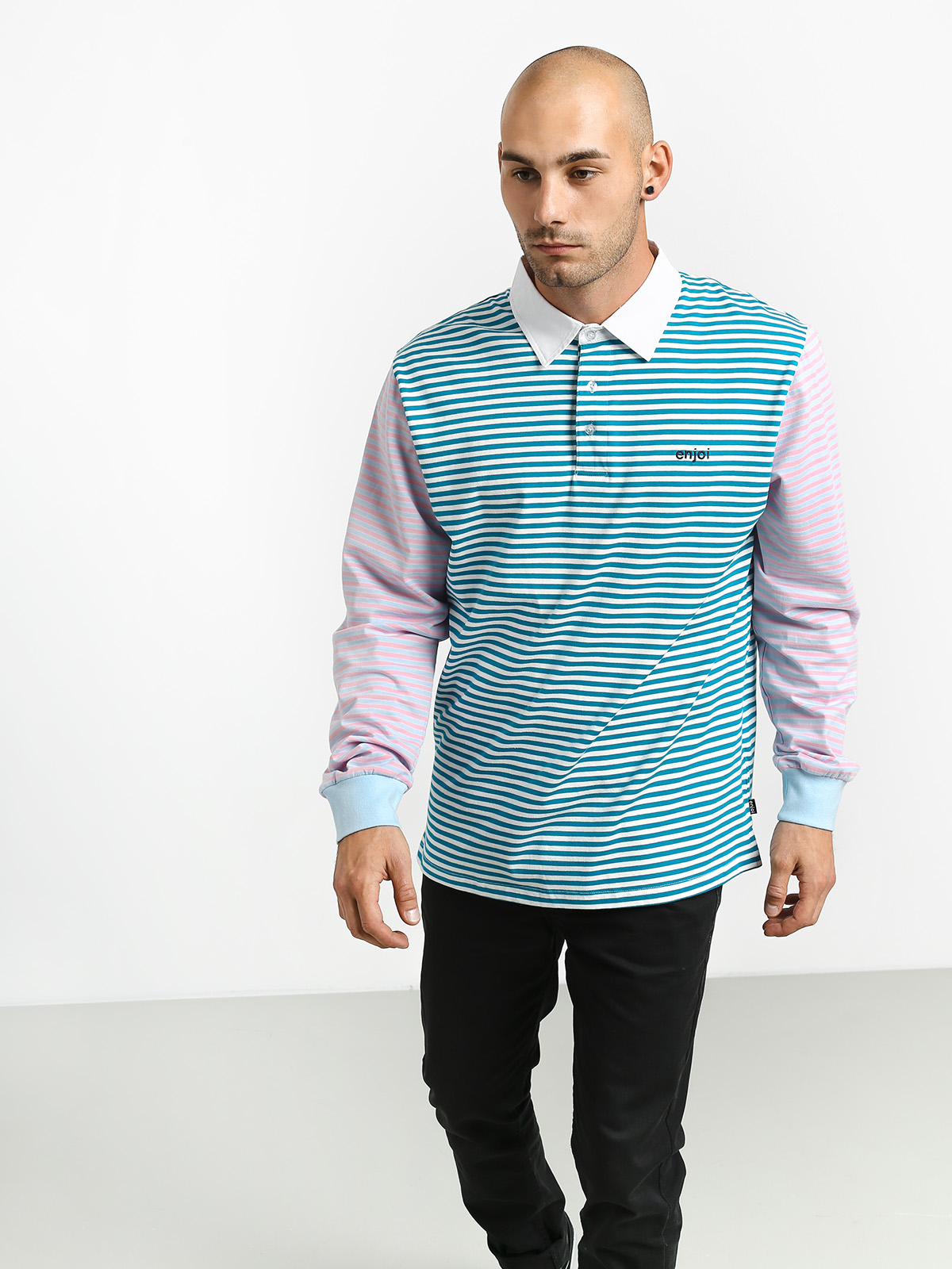 Polo tričko Enjoi Confused Stripes (pastel)