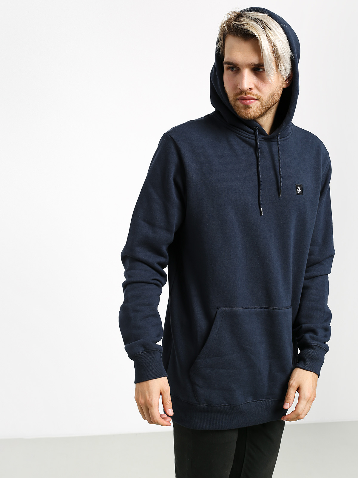 Mikina s kapucňou Volcom Sngl Stn HD (navy)