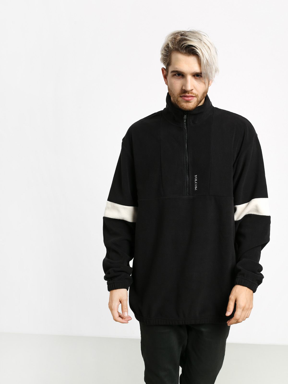 Mikina Volcom Trekker Sherpa Crew (black)