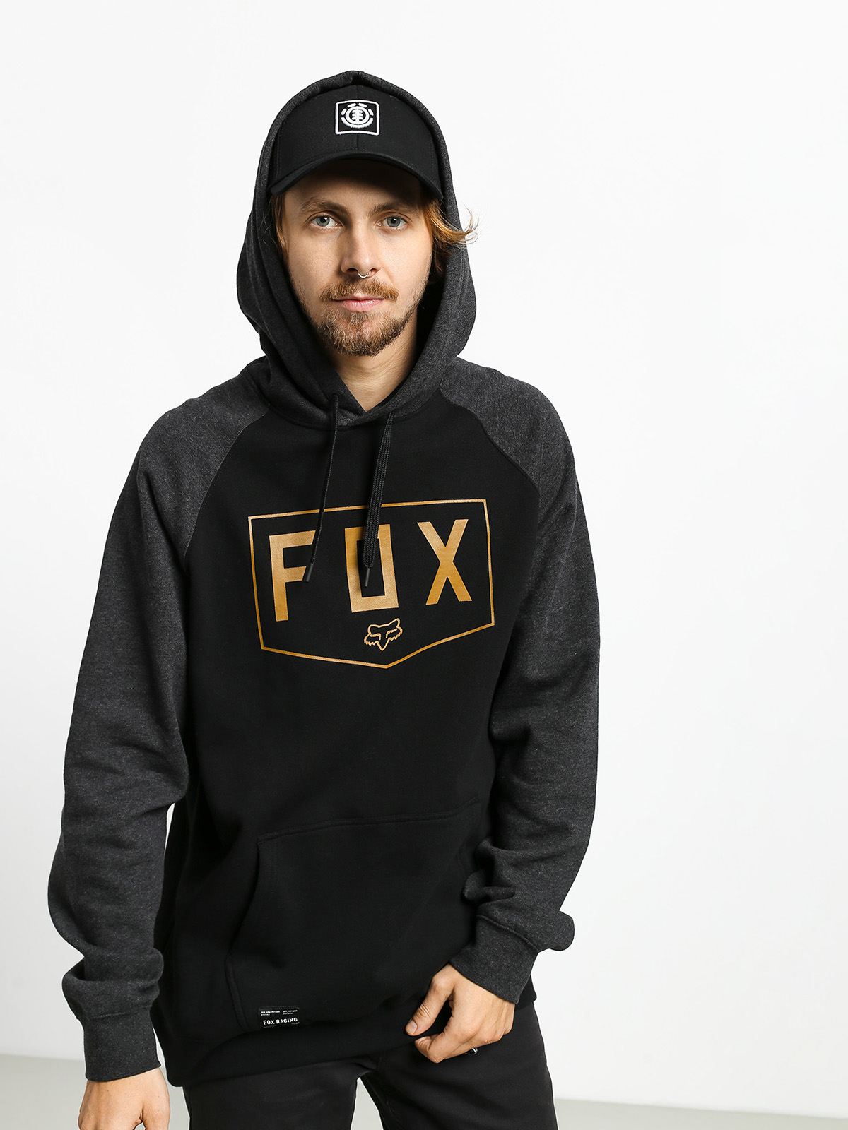 Mikina s kapucňou Fox Shield Raglan HD (blk)