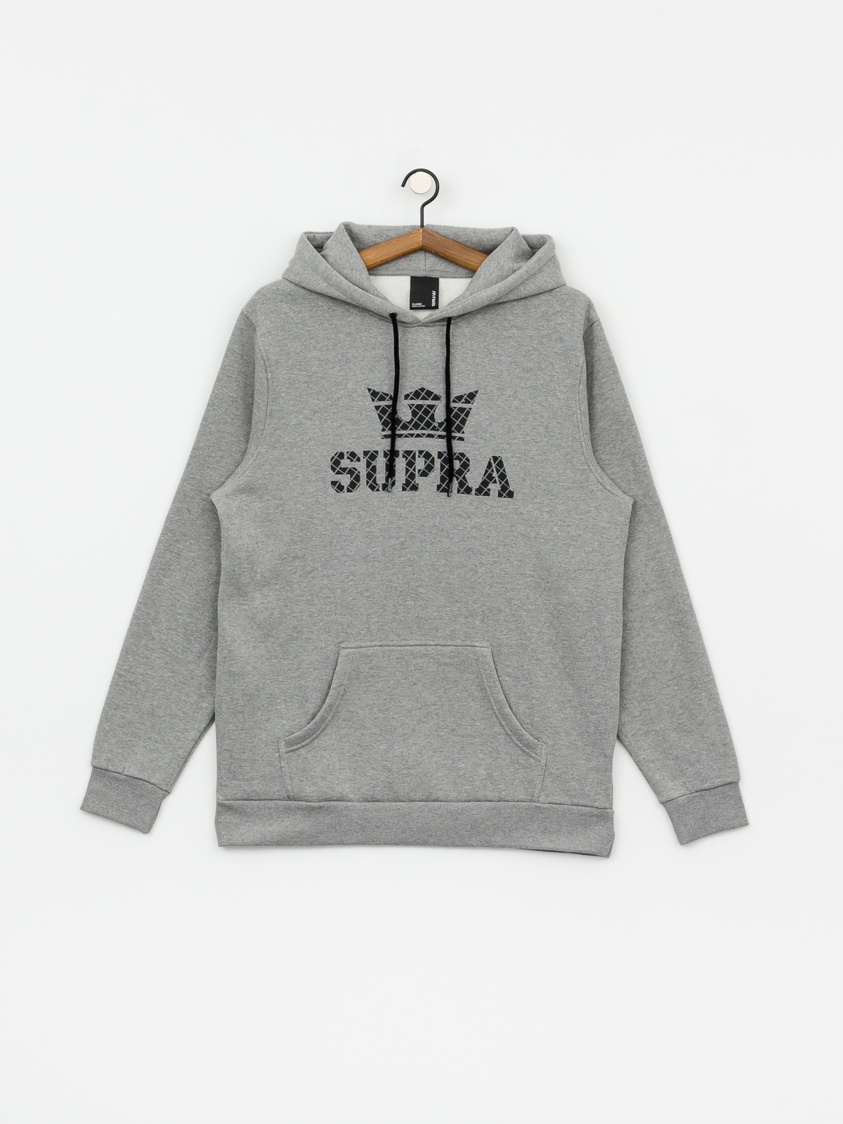 Mikina s kapucňou Supra Above HD (heather grey/grid)