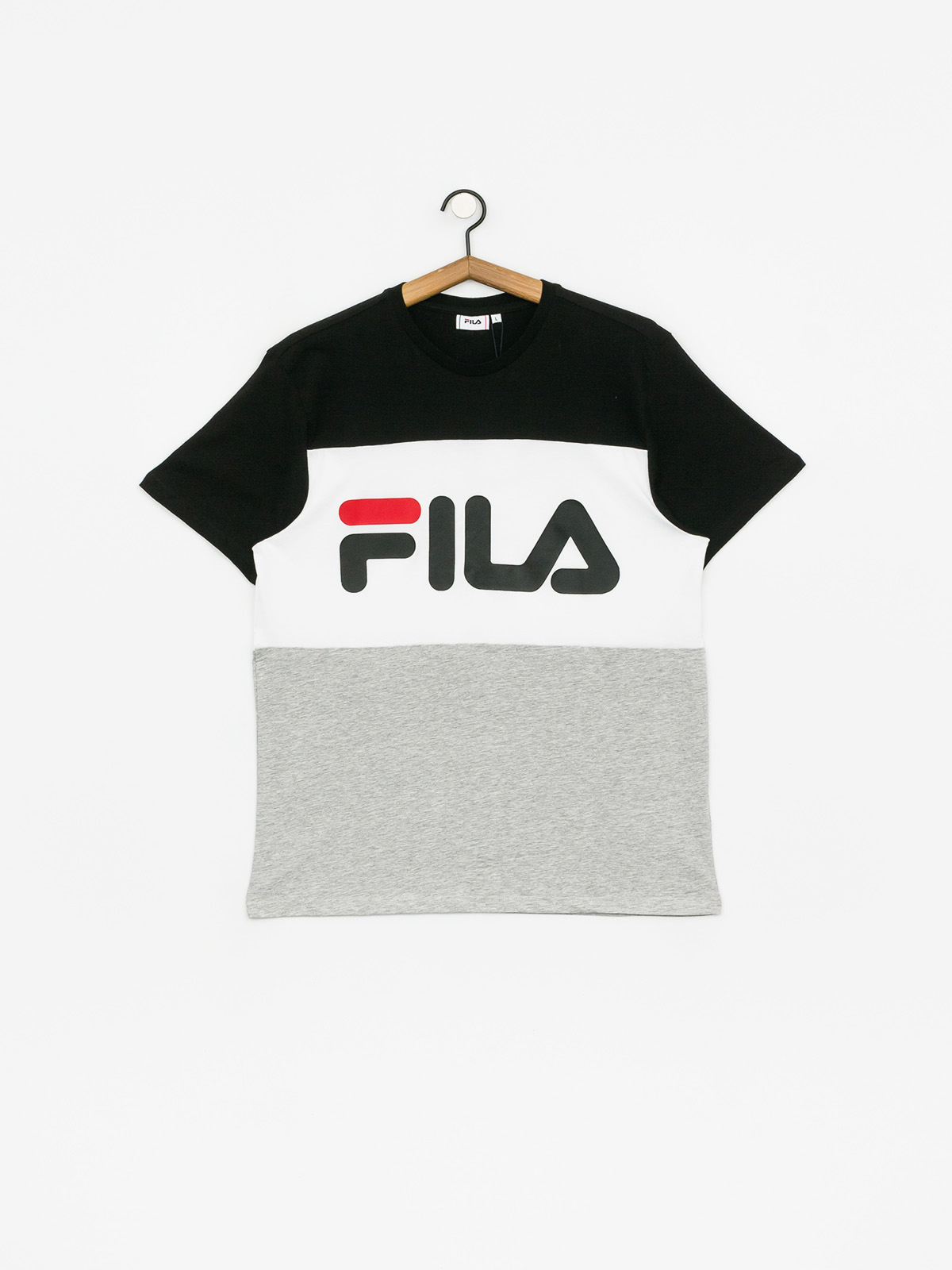Tričko Fila Day (black/light grey mel/bright white)