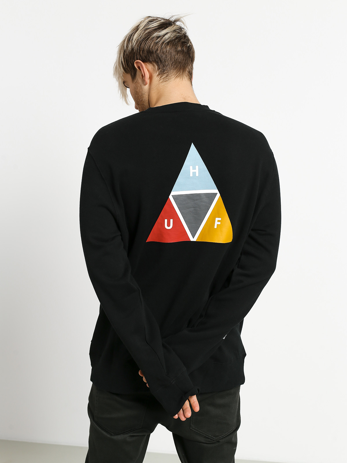 Mikina s kapucňou HUF Prism HD (black)