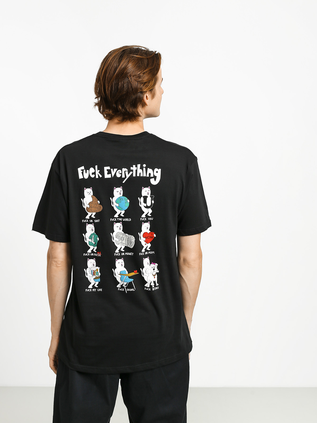 Tričko RipNDip Fuck Everything - čierna (black)