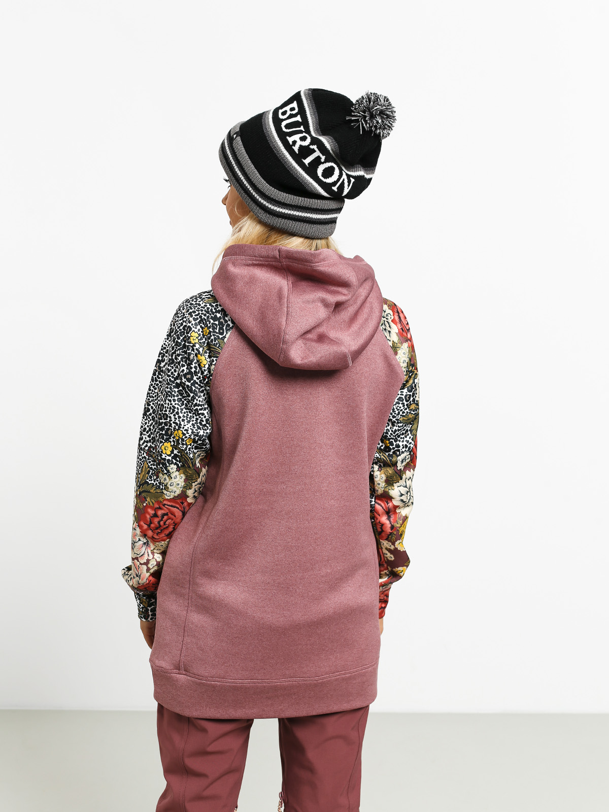 Dámska Mikina s kapucňou Burton Oak Long HD (rsbrhr/chtafl)