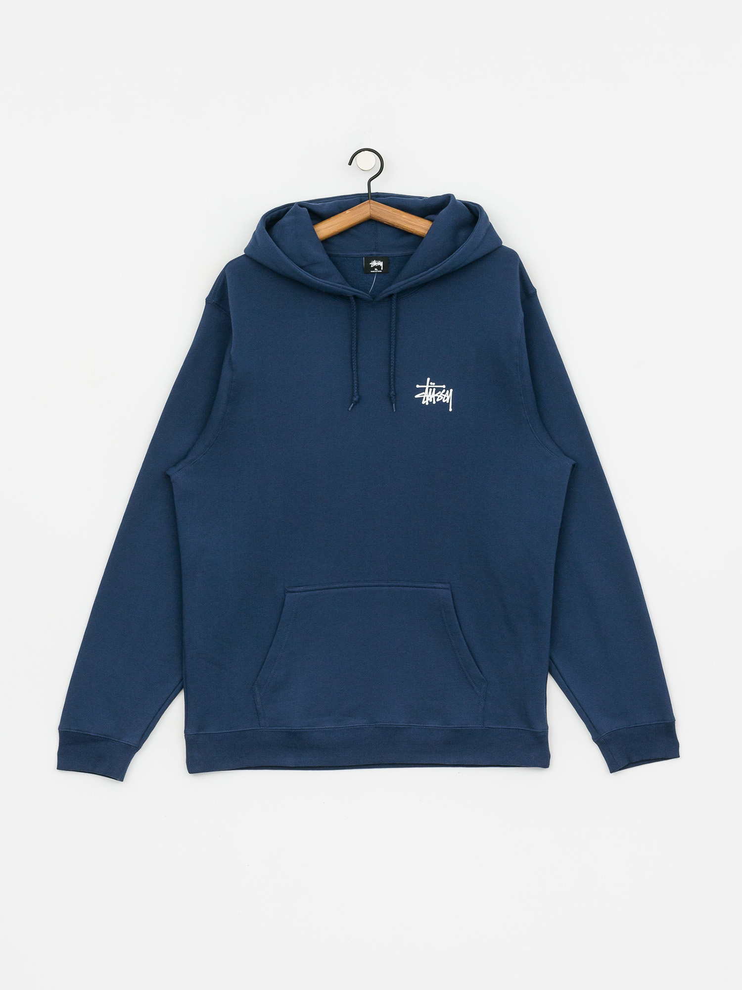 Mikina s kapucňou Stussy Basic HD (navy)