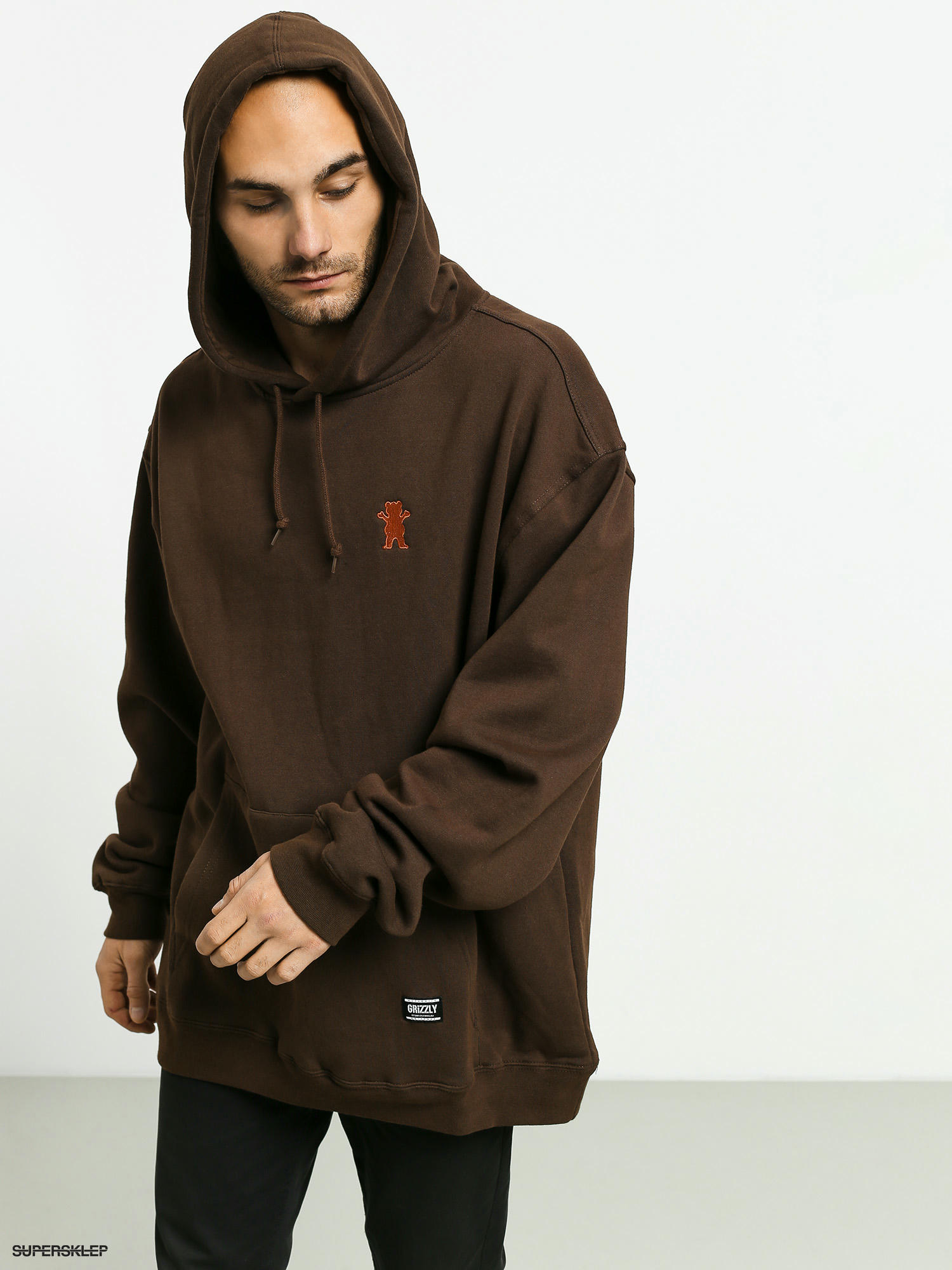 Grizzly og sale bear embroidered hoodie