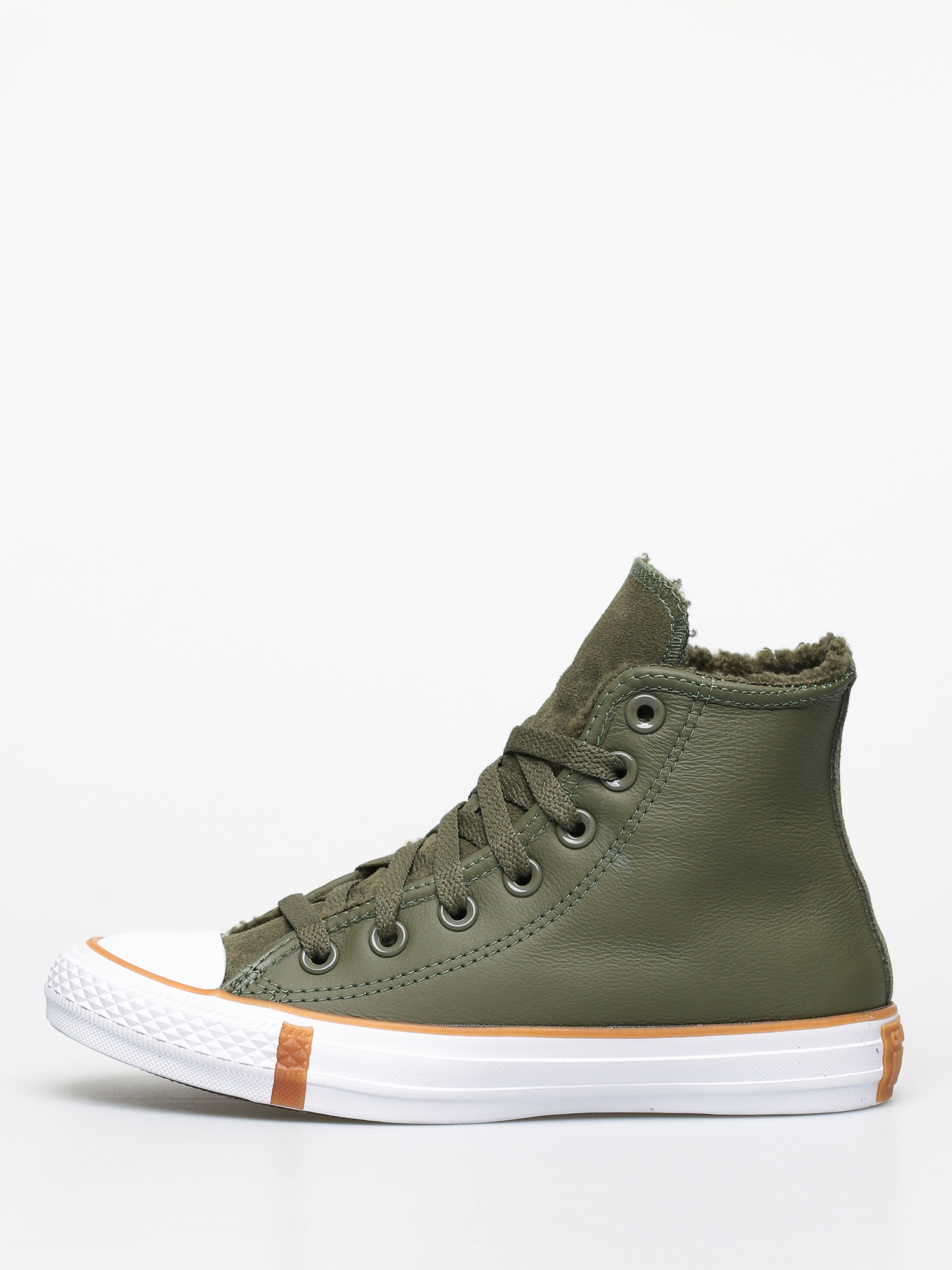 Tenisky Converse Chuck Taylor All Star Hi Faux Leather Wmn (field surplus/white/honey)