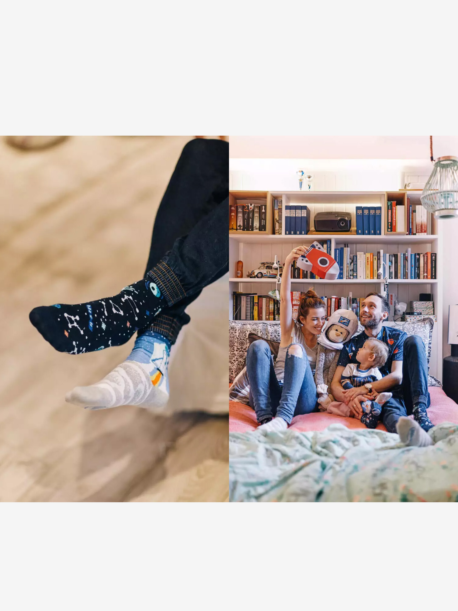 Ponožky Many Mornings Space Trip (grey/blue/black)