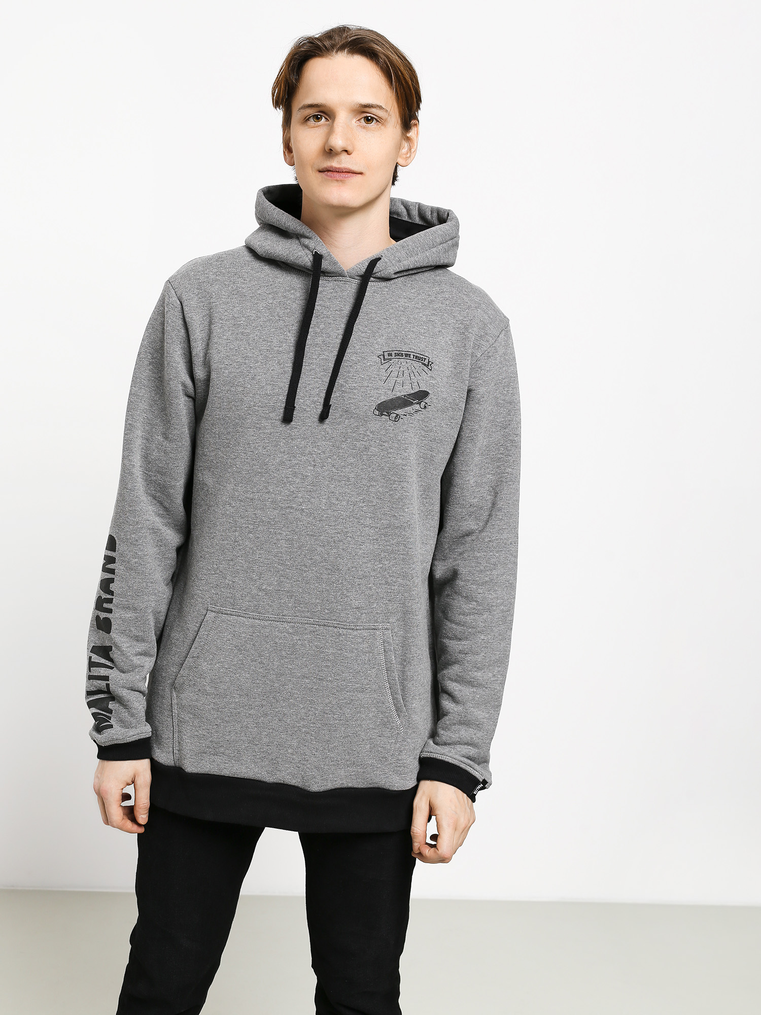 Mikina s kapucňou Malita In Skate We Trust (grey)