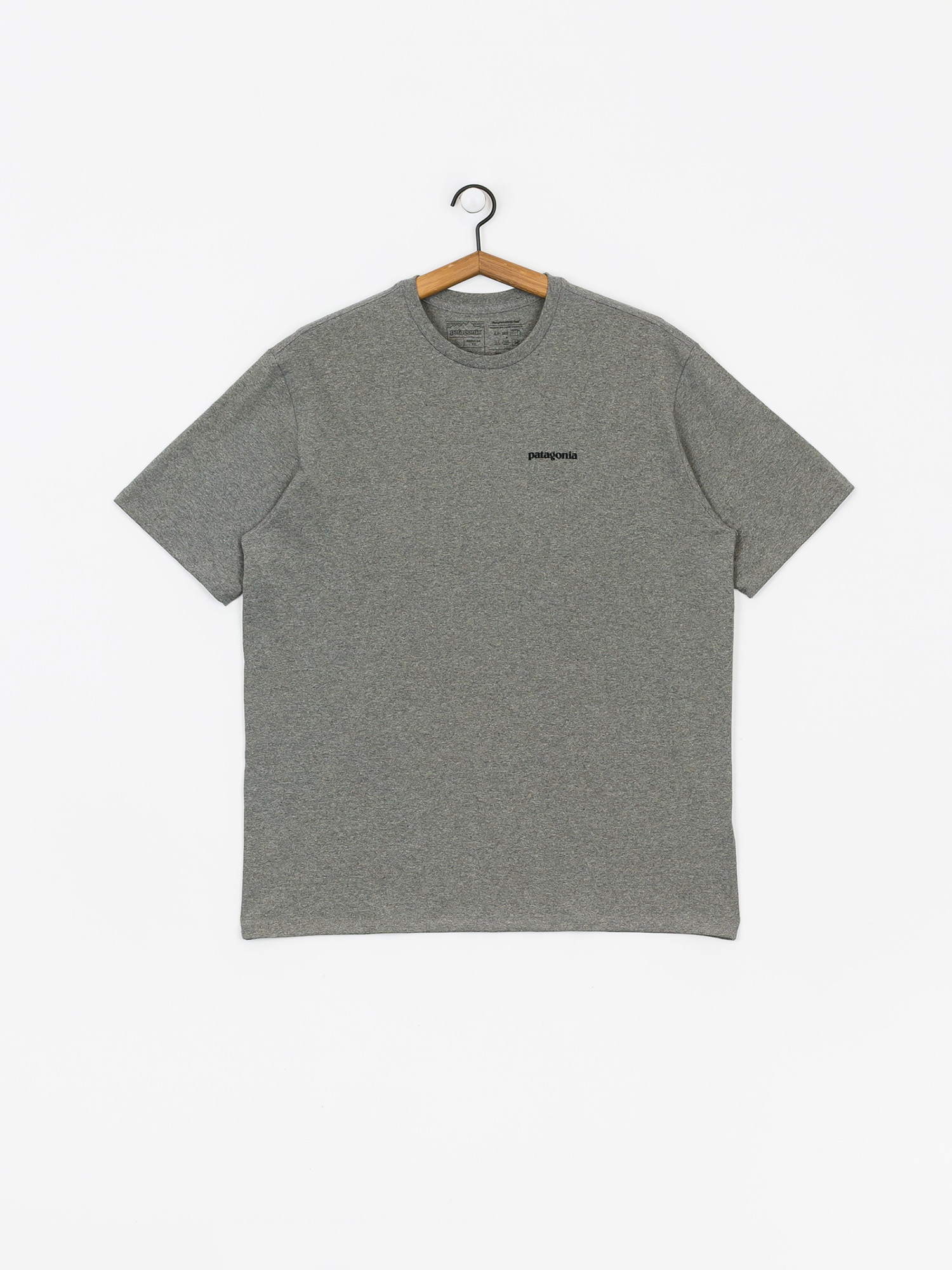 Tričko Patagonia P6 Logo Responsibili (gravel heather)
