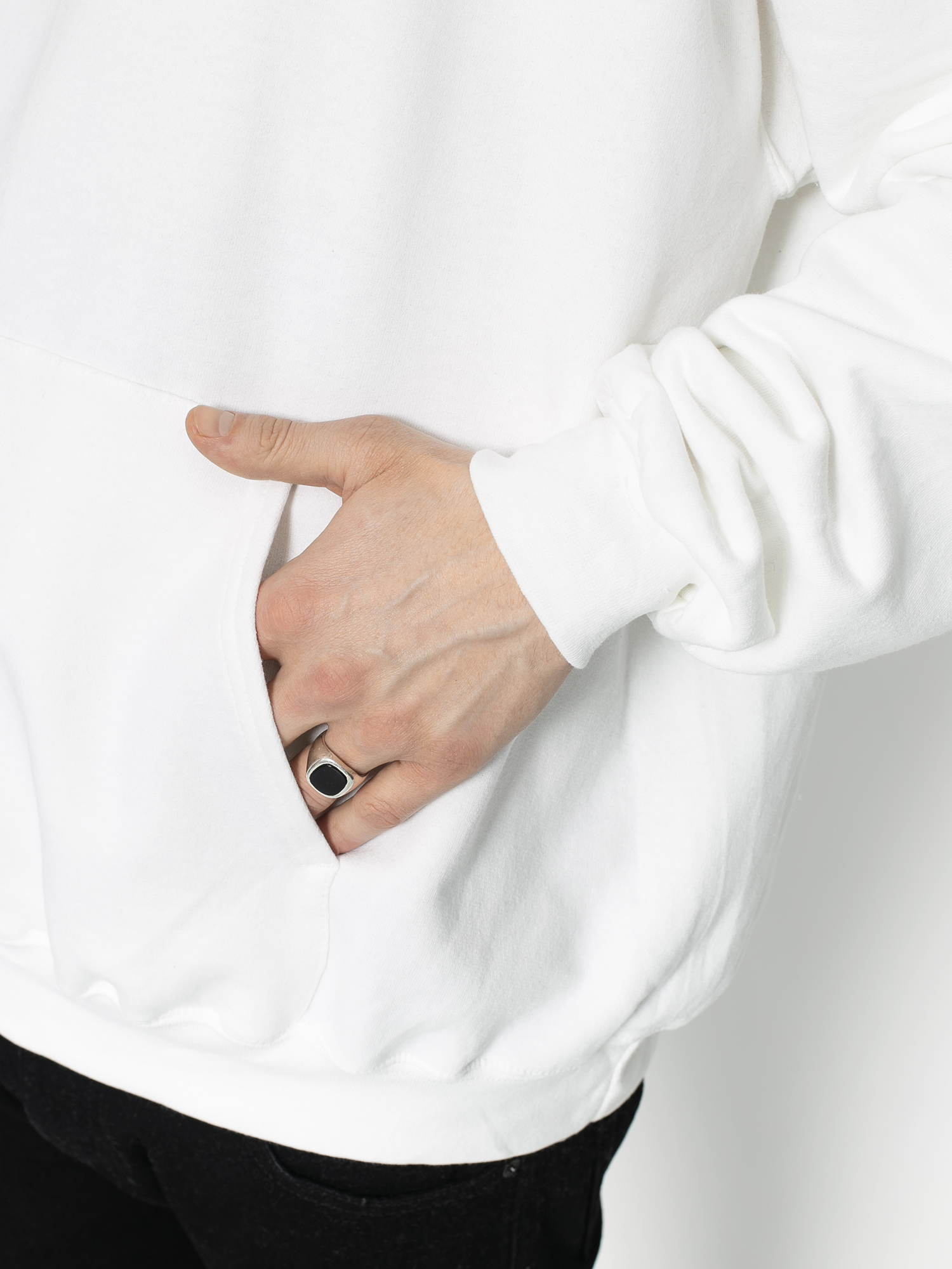 Mikina s kapucňou Thrasher Flame HD (white)