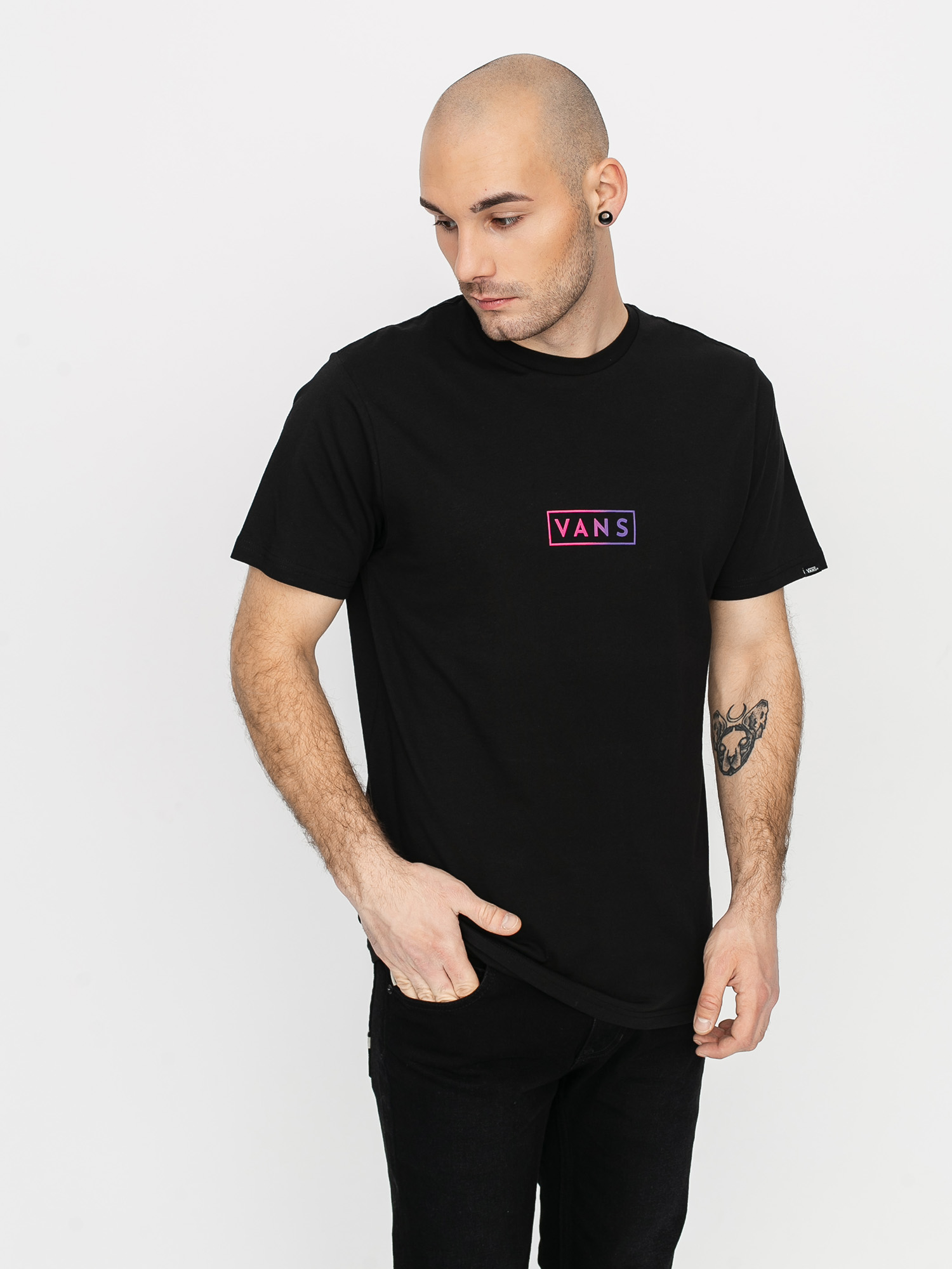 Tričko Vans Easy Box (black/fuchsia purple)