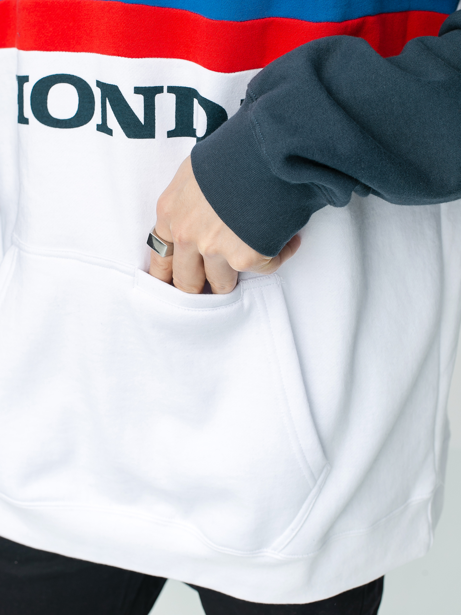 Mikina s kapucňou Fox Honda HD (nvy/wht)