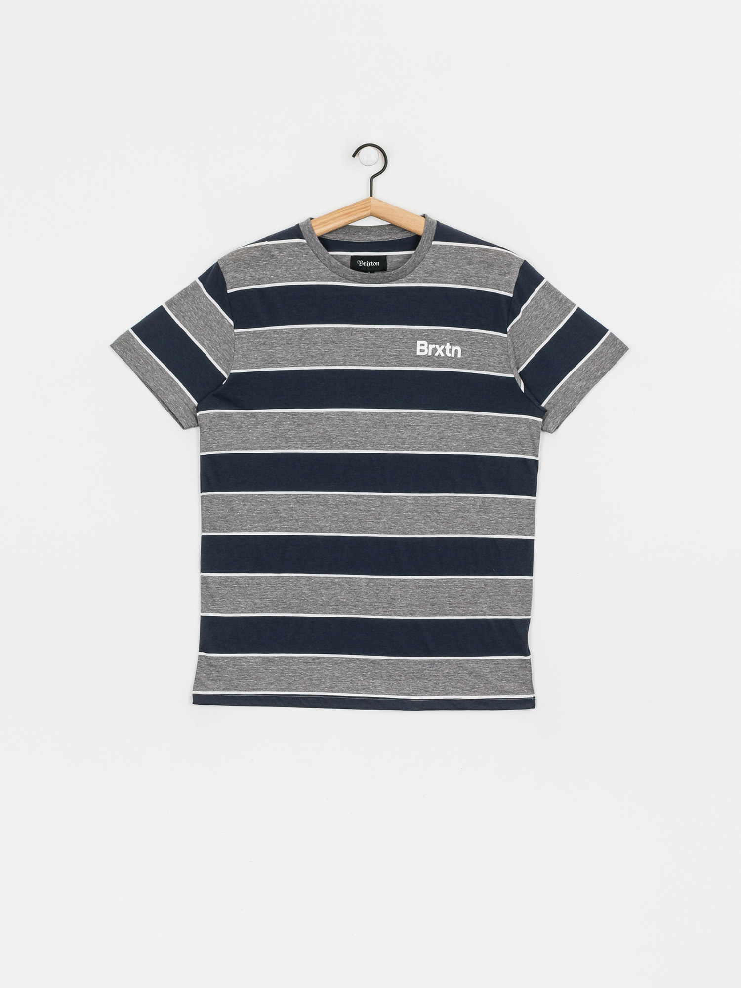 Tričko Brixton Hilt Print (heather grey/washed navy)