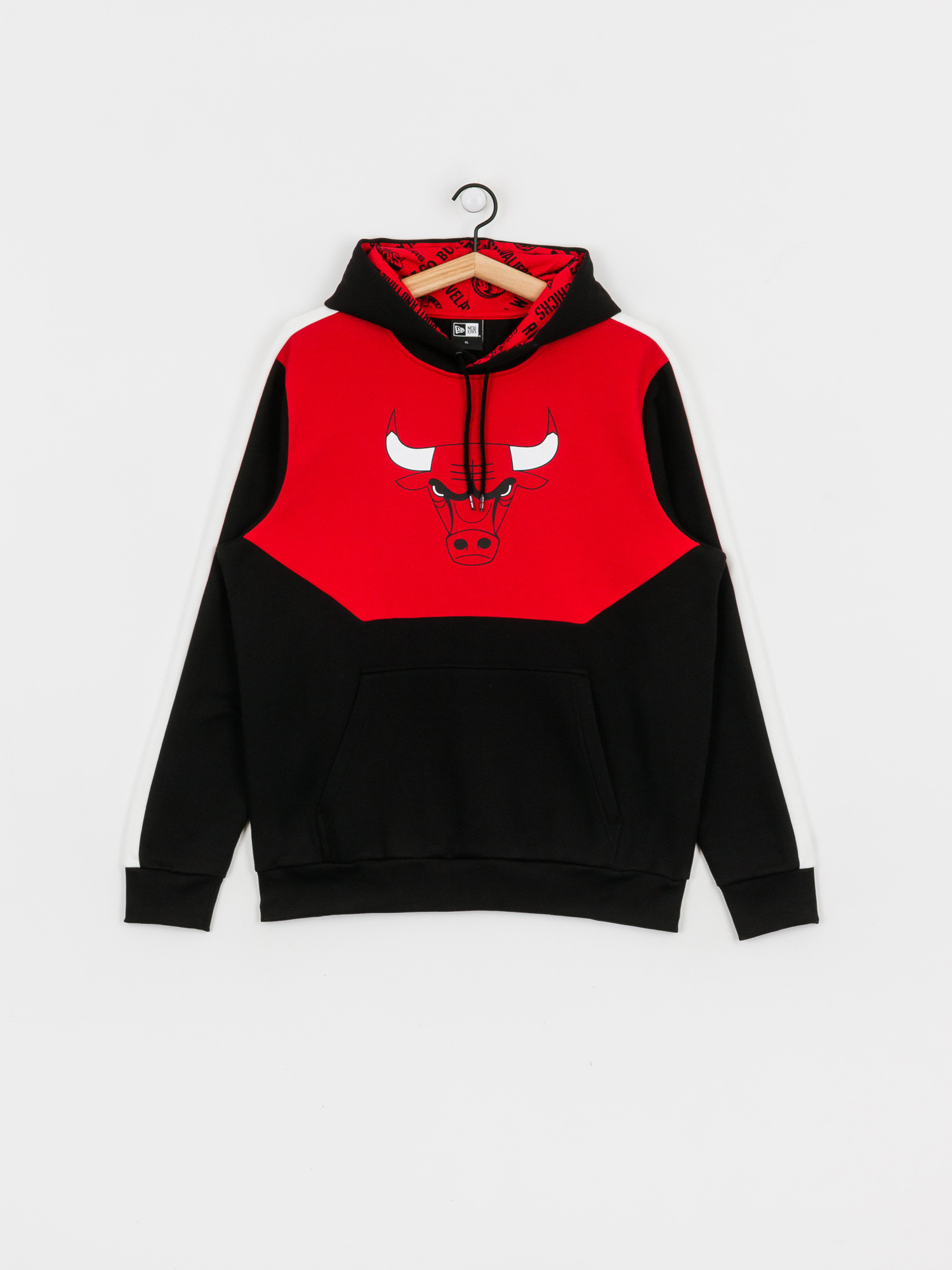 Mikina s kapucňou New Era Nba Colour Block Chicago Bulls HD (blkfdr)