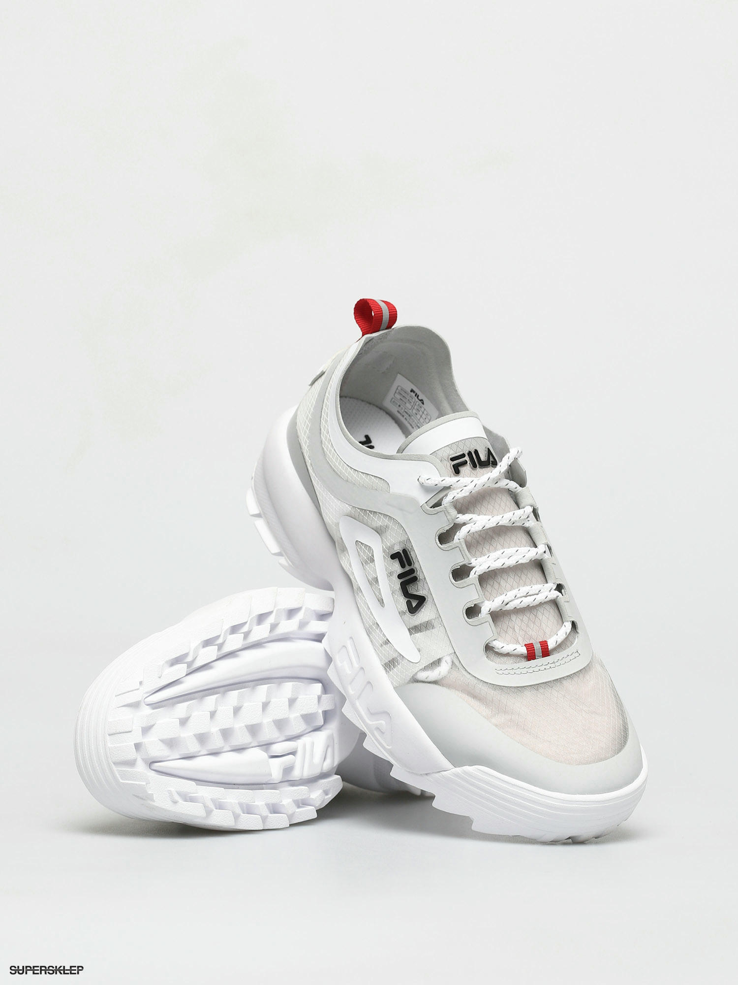 fila disruptor size 4 white