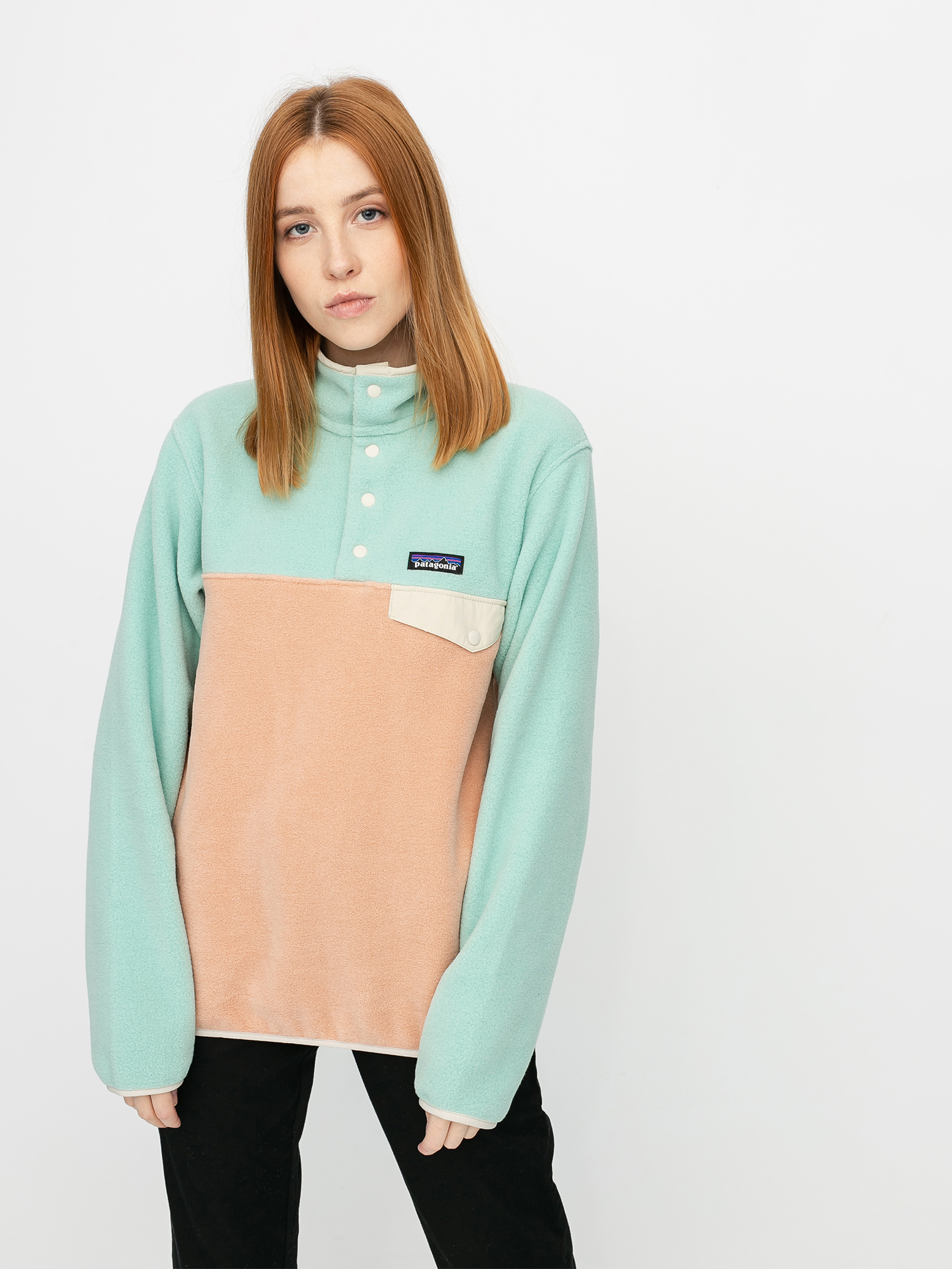 Dámsky Flisová mikina Patagonia Lightweight Synchilla Snap T (scotch pink)