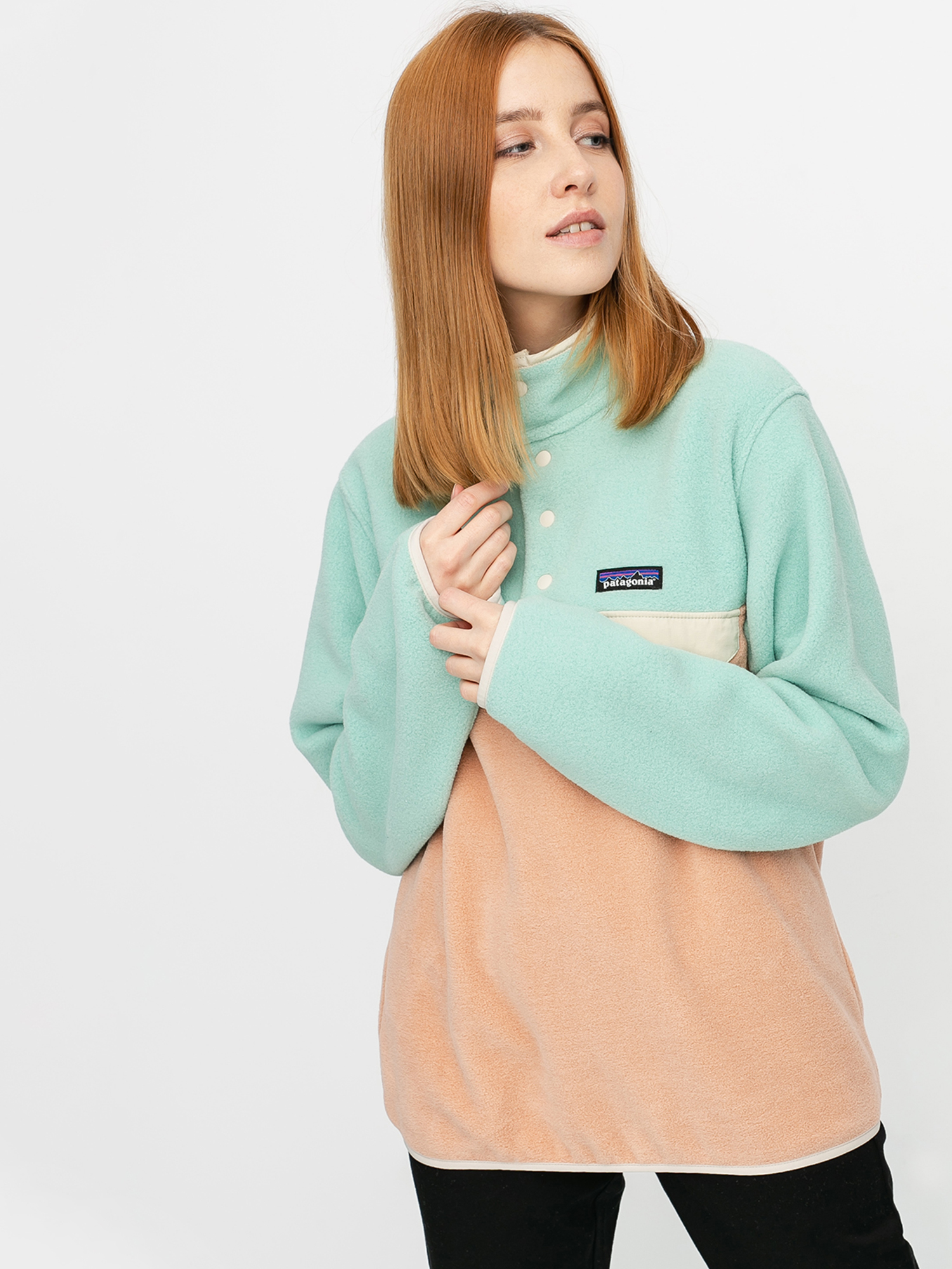 Dámsky Flisová mikina Patagonia Lightweight Synchilla Snap T (scotch pink)