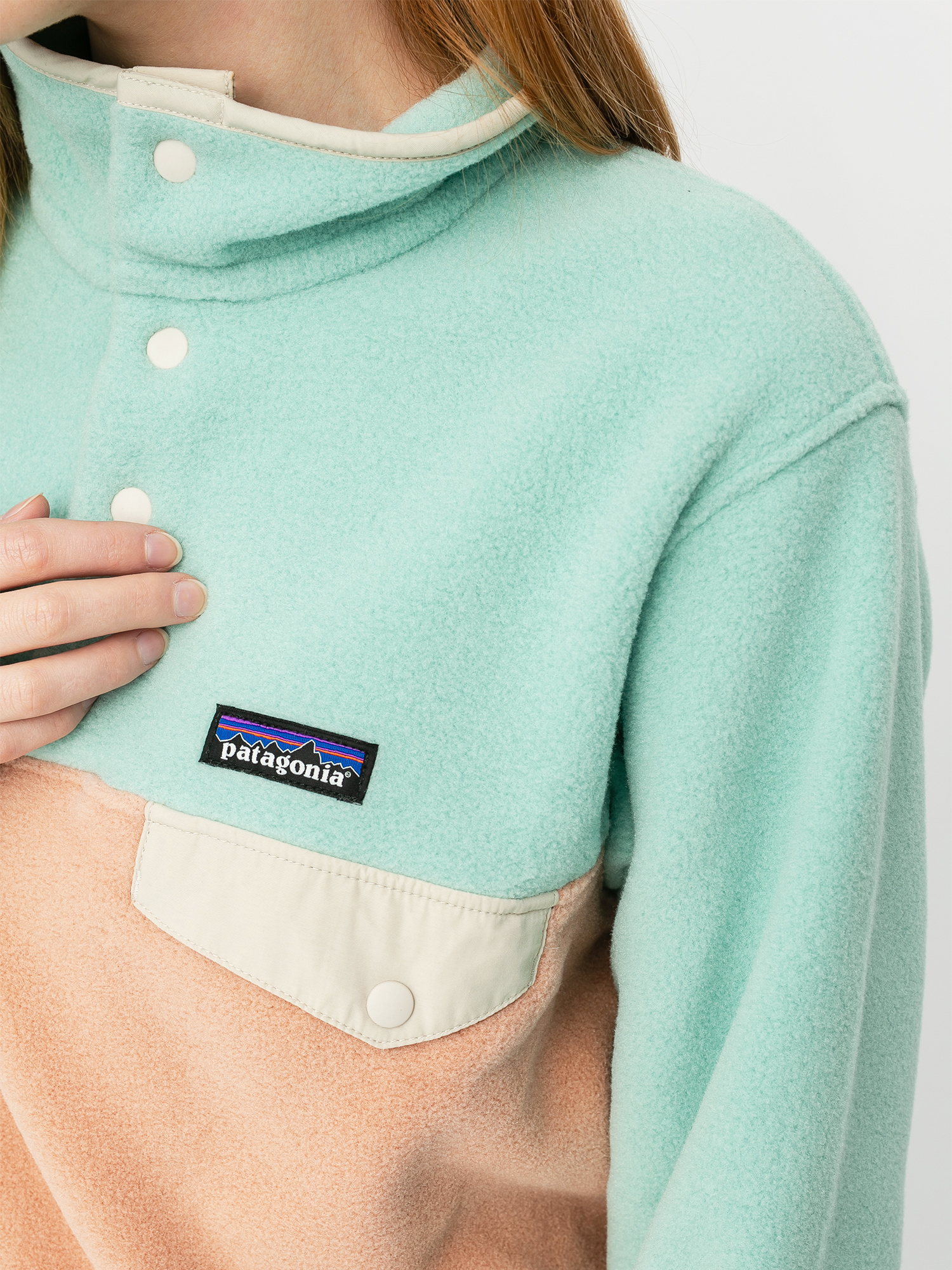 Dámsky Flisová mikina Patagonia Lightweight Synchilla Snap T (scotch pink)