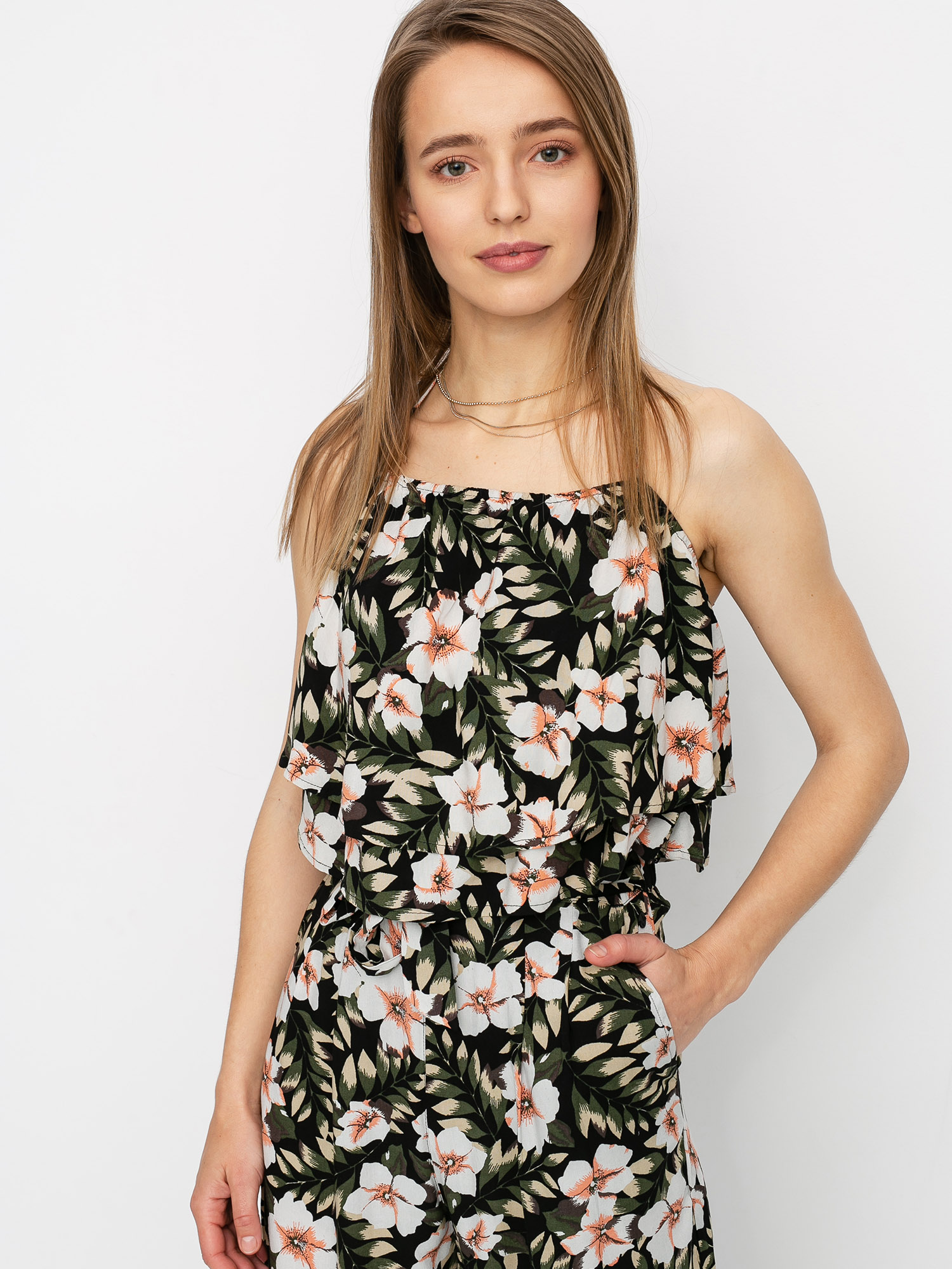 Tričko Volcom Top Coco Halter Cami Wmn (black combo)