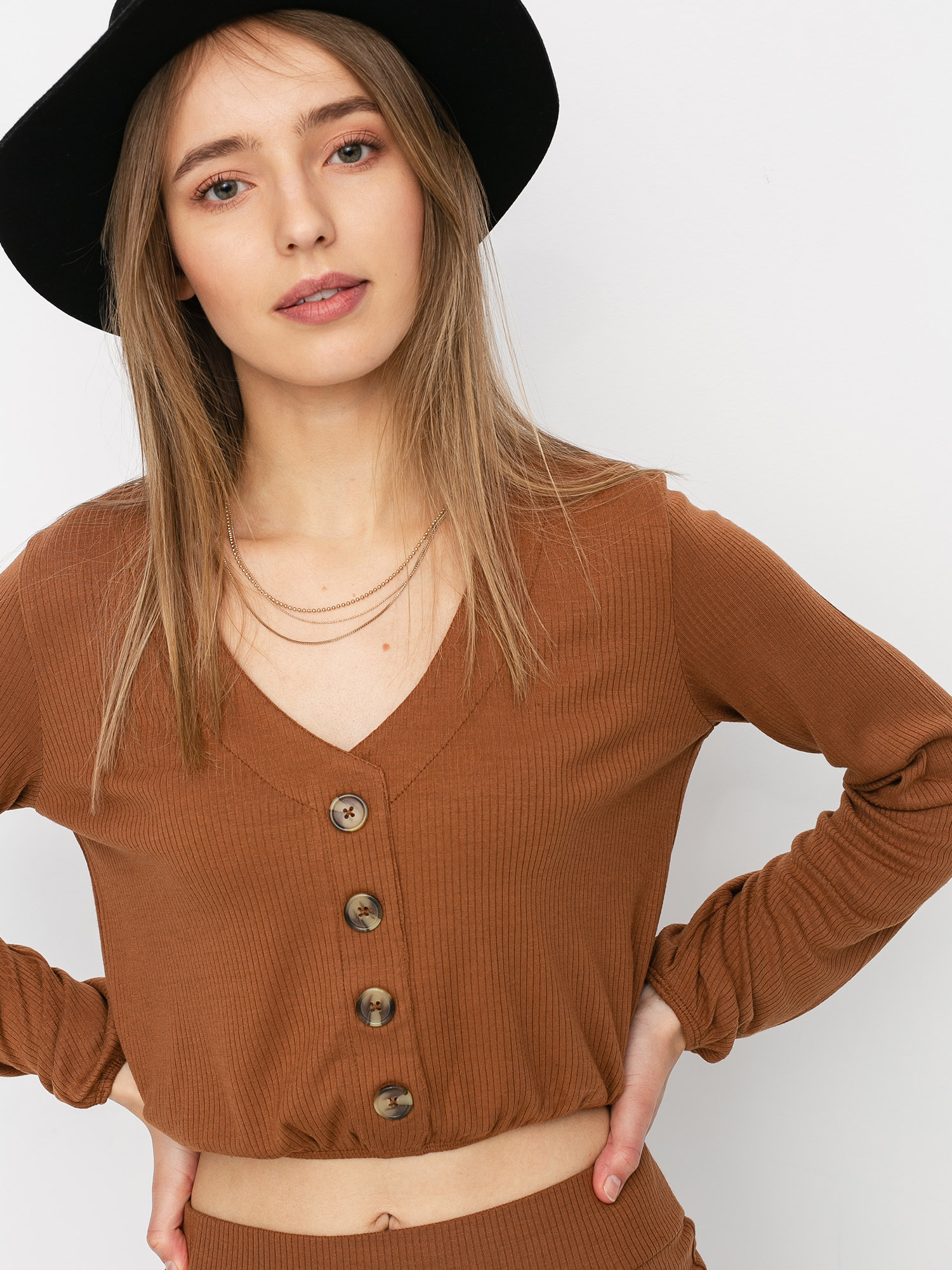 Triko Brixton Daria V Neck Knit Wmn (hide)