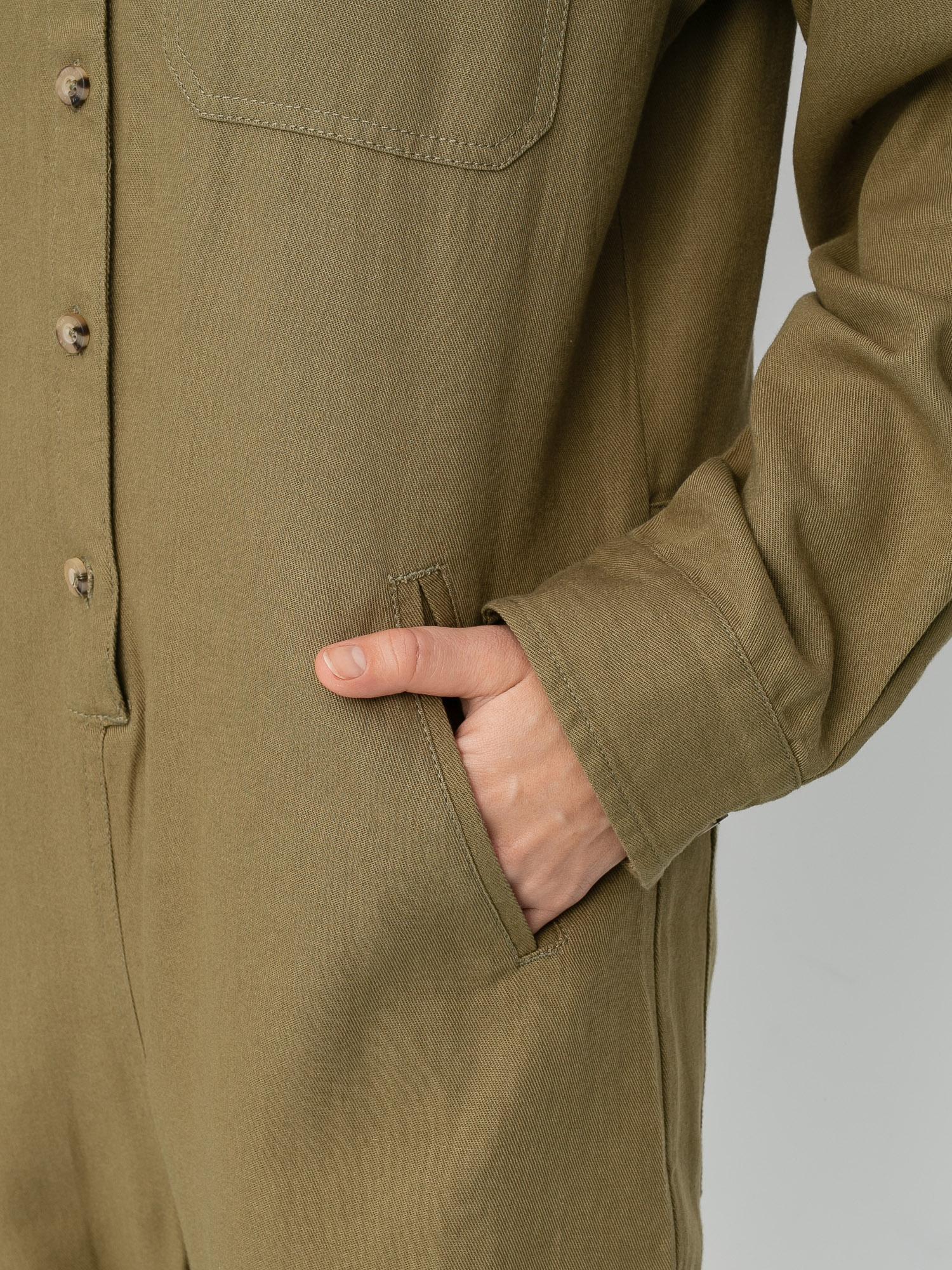 Dámsky Kombinéza Brixton Melbourne Crop Coverall (washed olive)