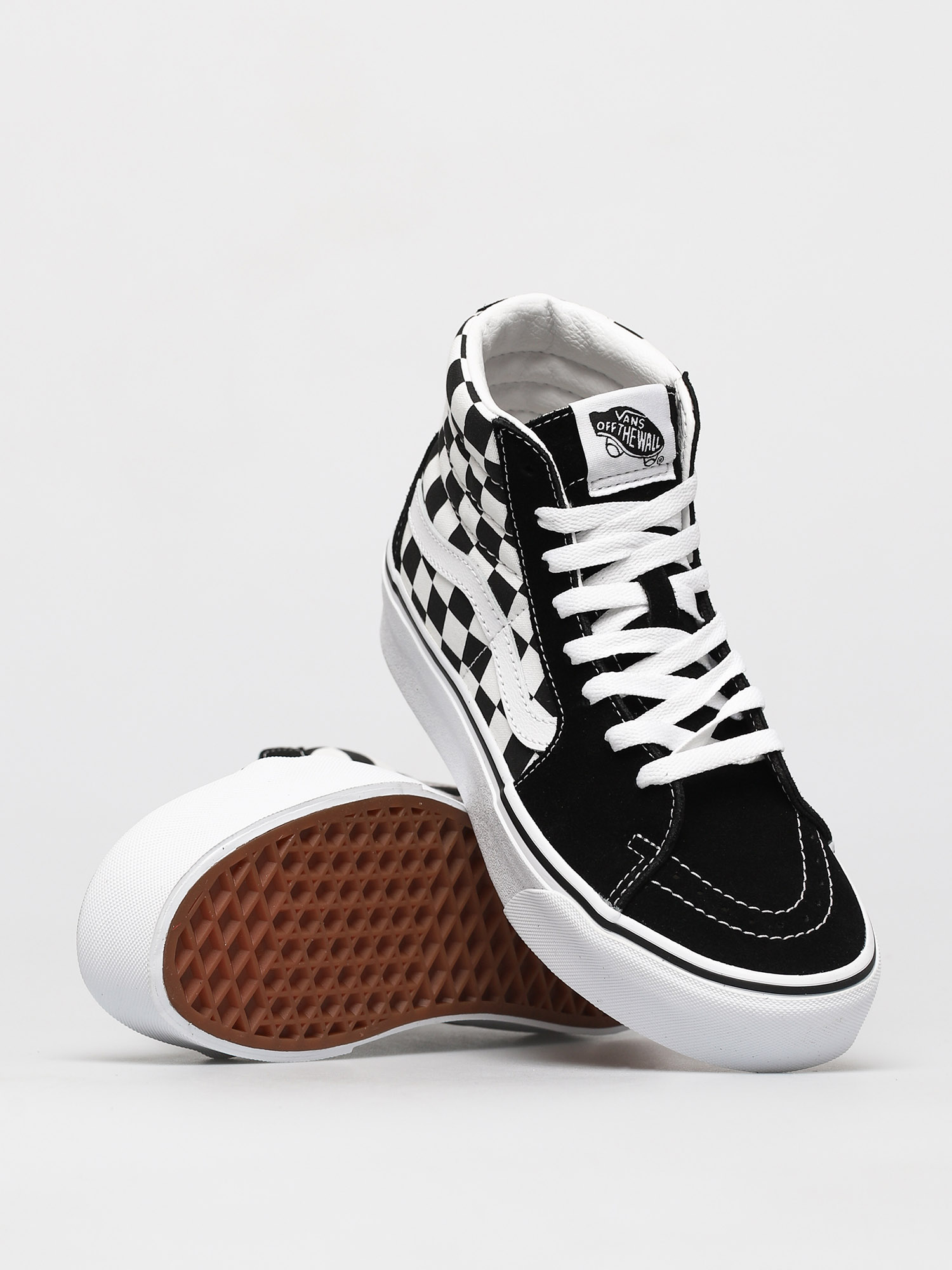 Topánky Vans Sk8 Hi Platform 2 (checkerboard/true white)
