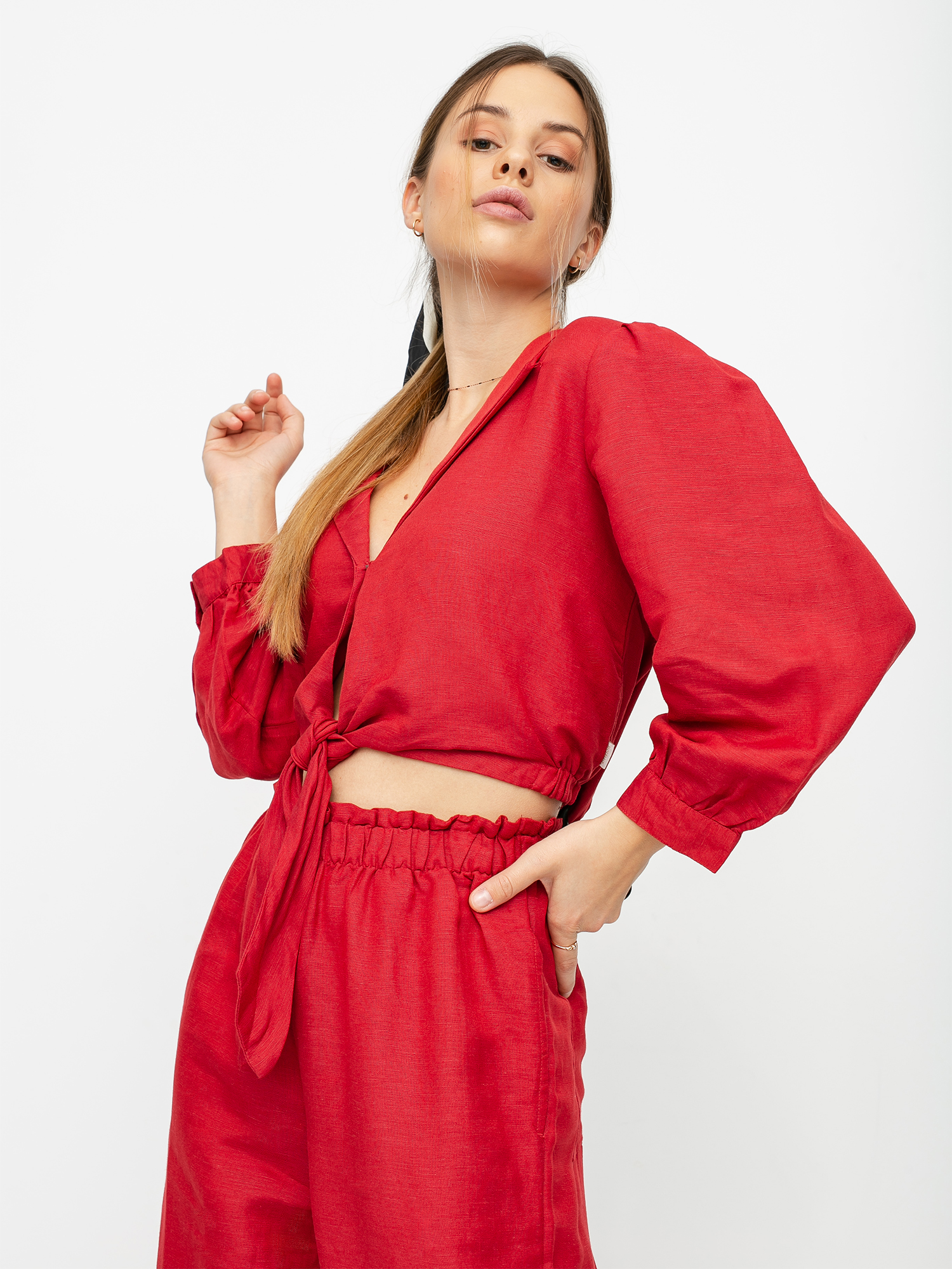 Košeľa Brixton Eden Top Wmn (lava red)