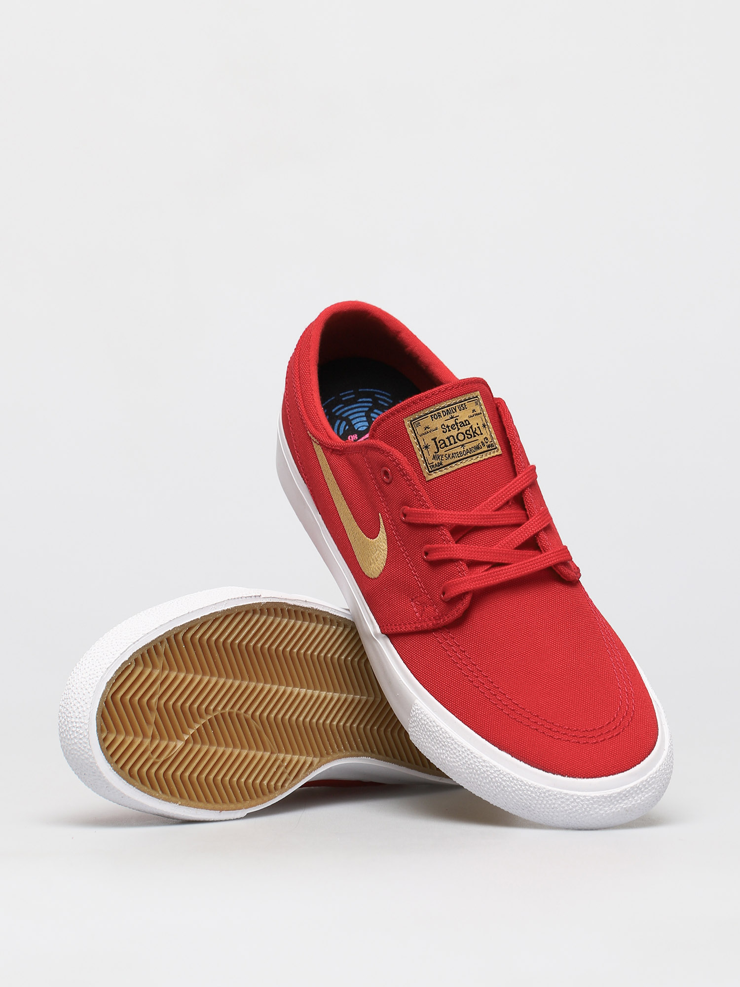 Nike sb janoski university hot sale red canvas skate shoes